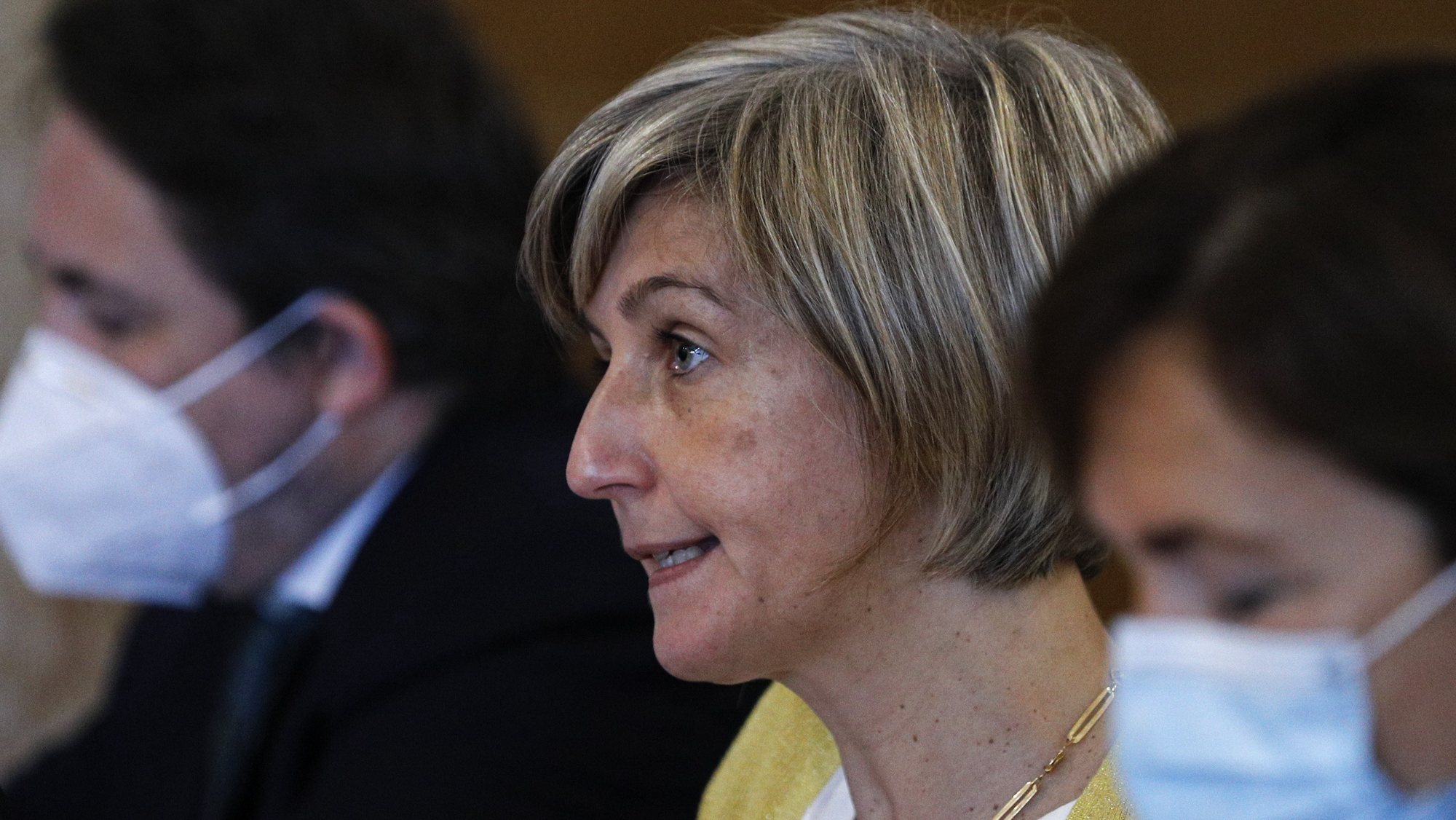 A ministra da Saúde, Marta Temido, durante a sua audição na Comissão de Saúde, na Assembleia da República, em Lisboa,19 de maio de 2021. ANTÓNIO COTRIM/LUSA