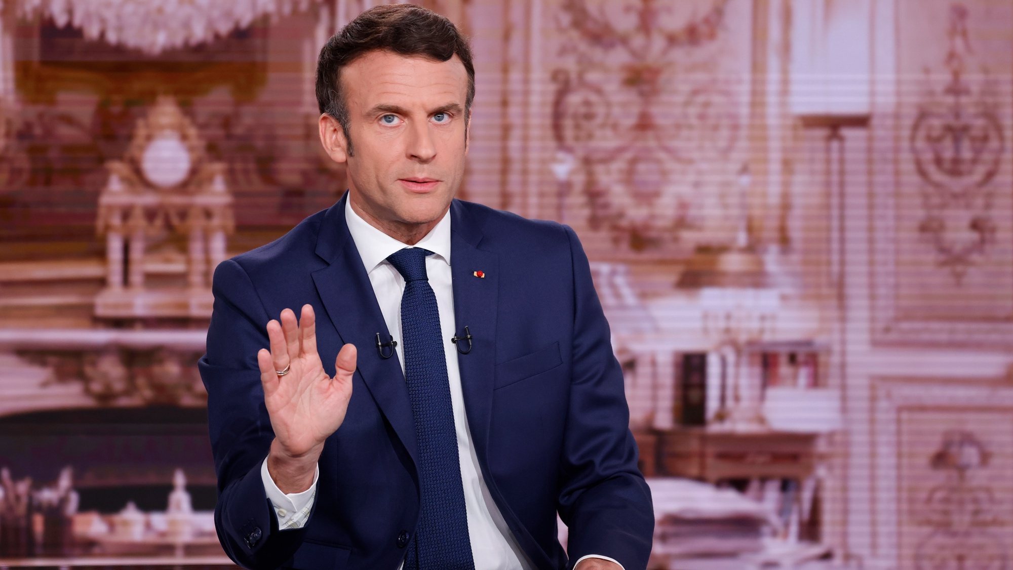 Emmanuel Macron em entrevista