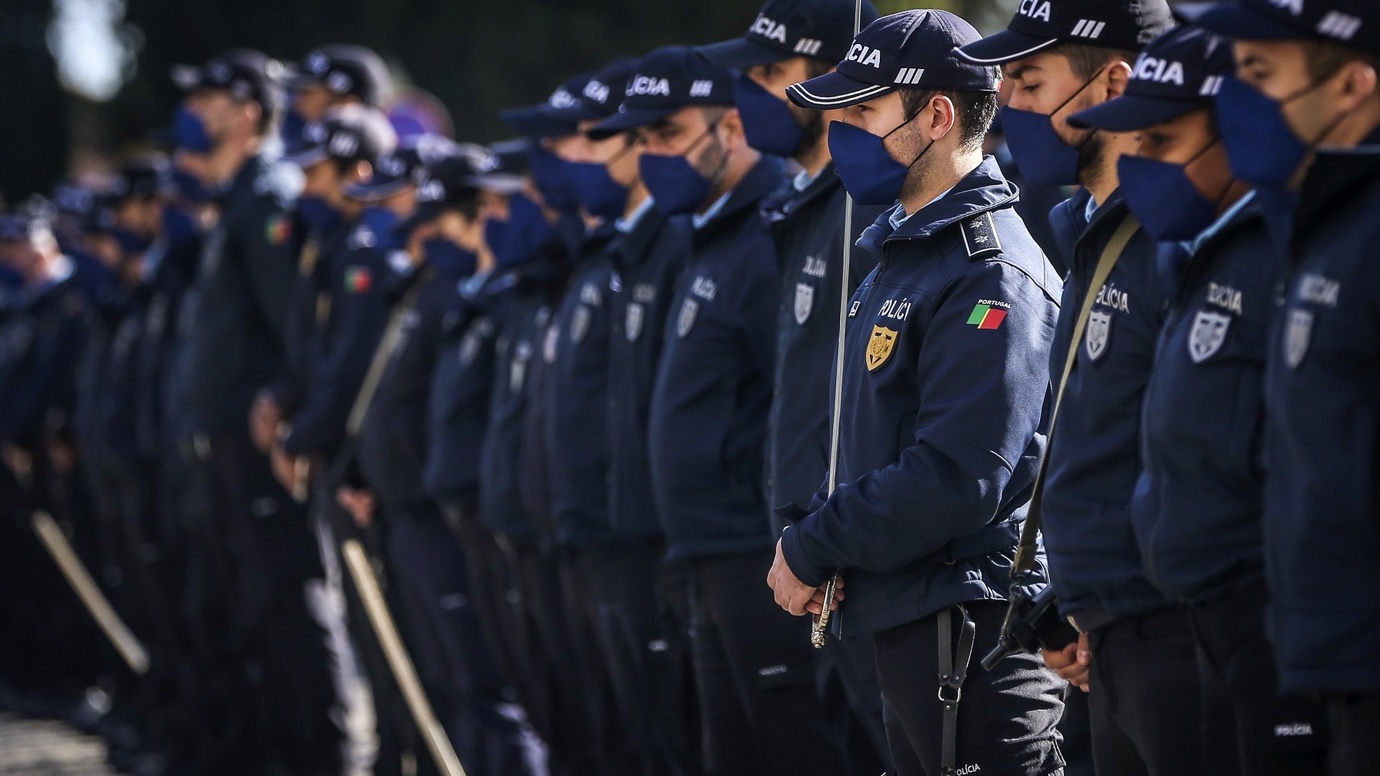 Cerimónia comemorativa do 154.º aniversário do Comando Metropolitano de Lisboa da Polícia de Segurança Pública (PSP), no Palácio da Ajuda, em Lisboa, 16 de novembro de 2021. RODRIGO ANTUNES/LUSA