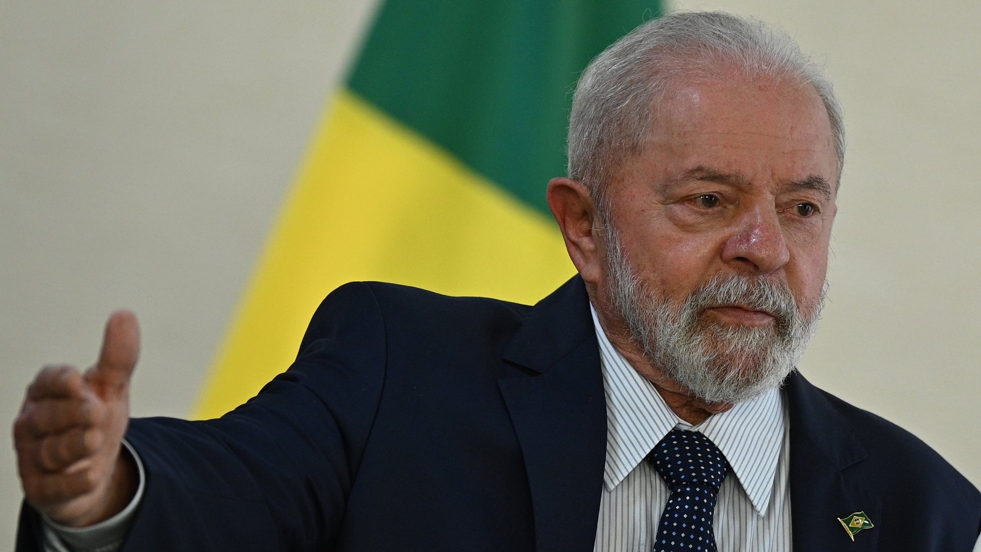 epa10445918 The President of Brazil Luiz Inacio Lula da Silva presents the new ambassadors in Brasilia, Brazil, 03 February 2023.  EPA/Andre Borges