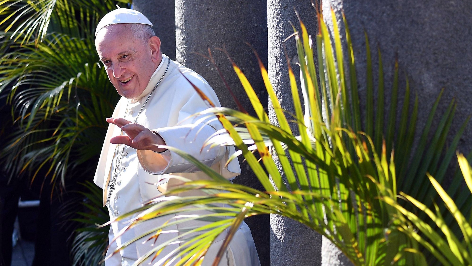 O Papa Francisco visita as Ilhas Maurícias. 9 de setembro de 2019