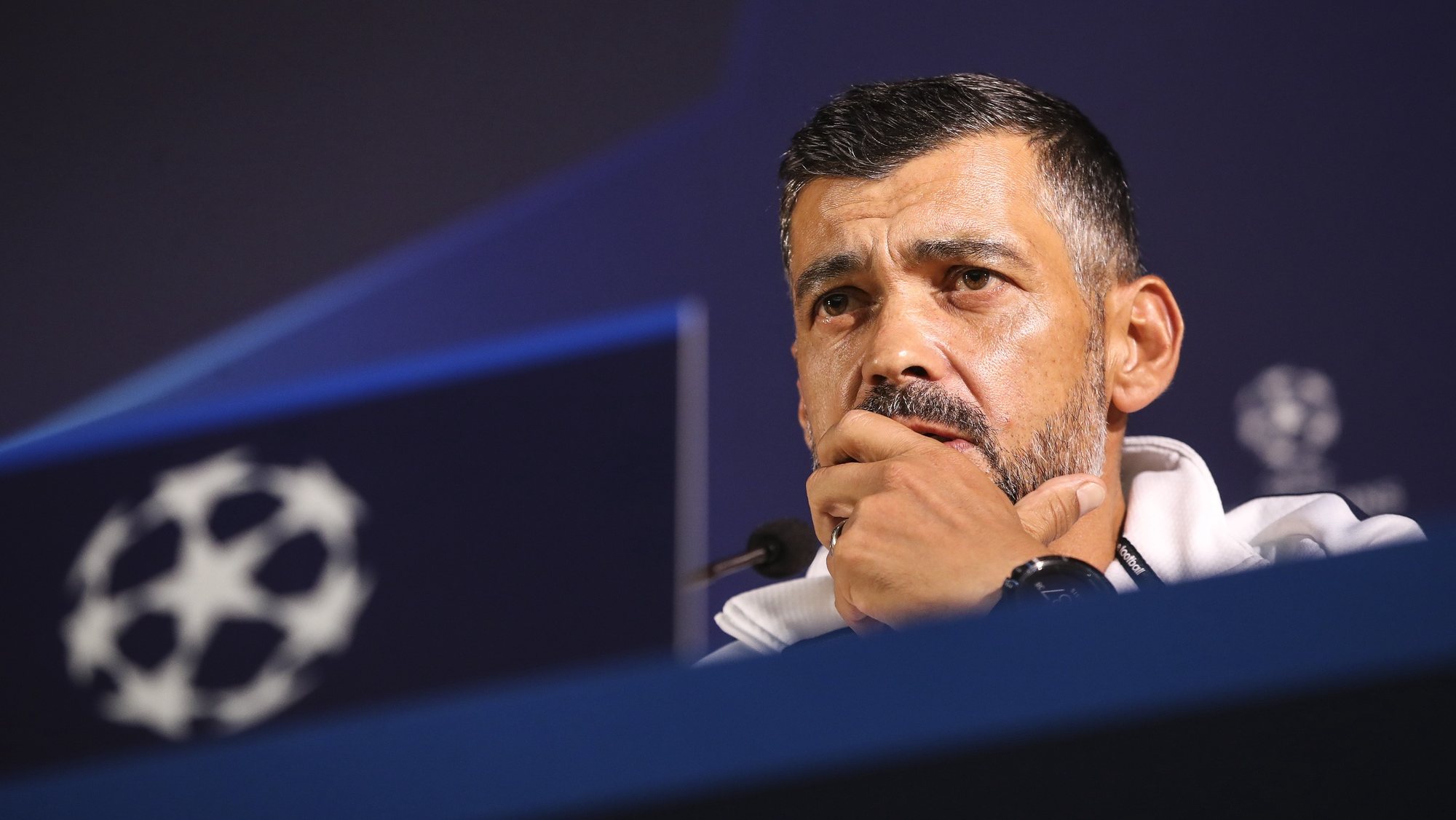 FC Porto&#039;s head-coach Sergio Conceicao during a press conference prior their Champions League group B soccer match against Club Brugge, at Dragao stadium, in Porto, north of Portugal, 12 September2022. FC Porto will face Club Brugge in their Champions League match on 13 September 2022. JOSE COELHO/LUSA