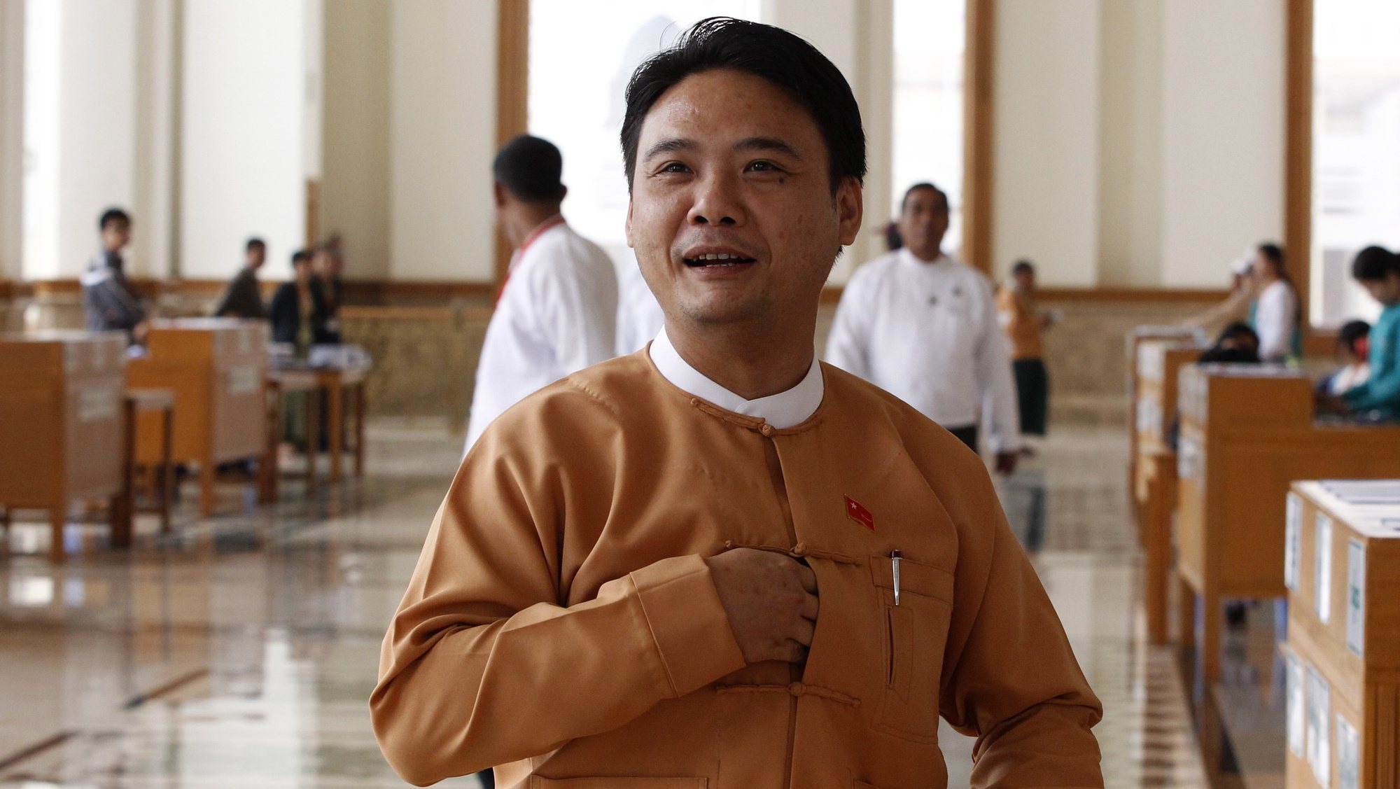 epa10090937 (FILE) - Phyo Zeya Thaw, former law maker of National League for Democracy (NLD) party, at a regular parliament session at Union Parliament in Naypyitaw, capital of Myanmar, 28 January 2016 (reissued 25 July 2022). According to Myanmar state run media, Phyo Zeya Thaw, a hip-hop singer and former law maker of National League for Democracy (NLD) party, was executed for crimes related to the Counter-Terrorism Lay and Penal Code. Three other activists, accused of masterminding the resistance and attacks against the regime, were also allegedly executed.  EPA/STRINGER