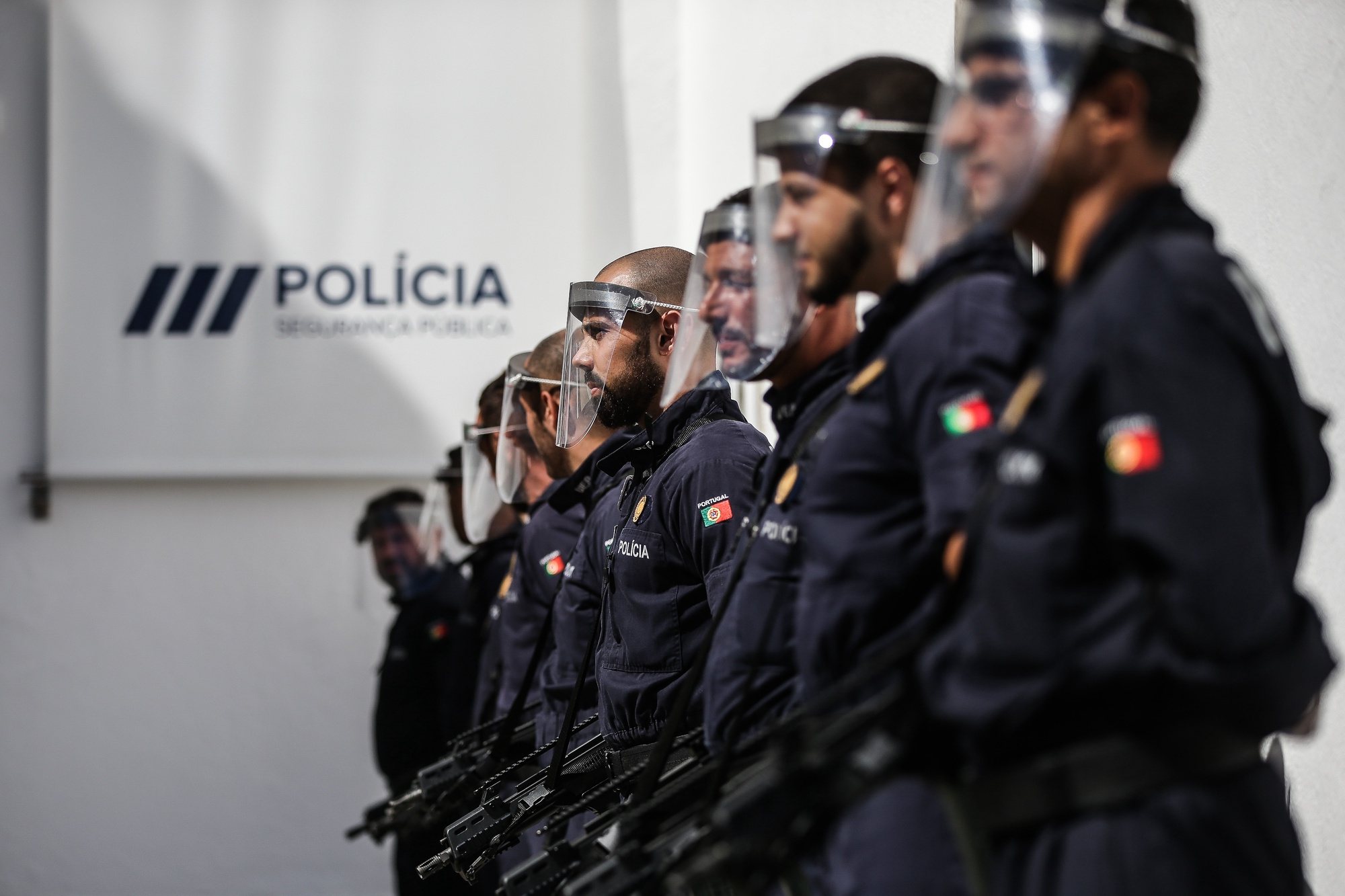 Cerimónia comemorativa do 153.º Aniversário da Polícia de Segurança Pública (PSP), Direção Nacional da PSP, em Lisboa, 2 de julho de 2020. MÁRIO CRUZ/LUSA