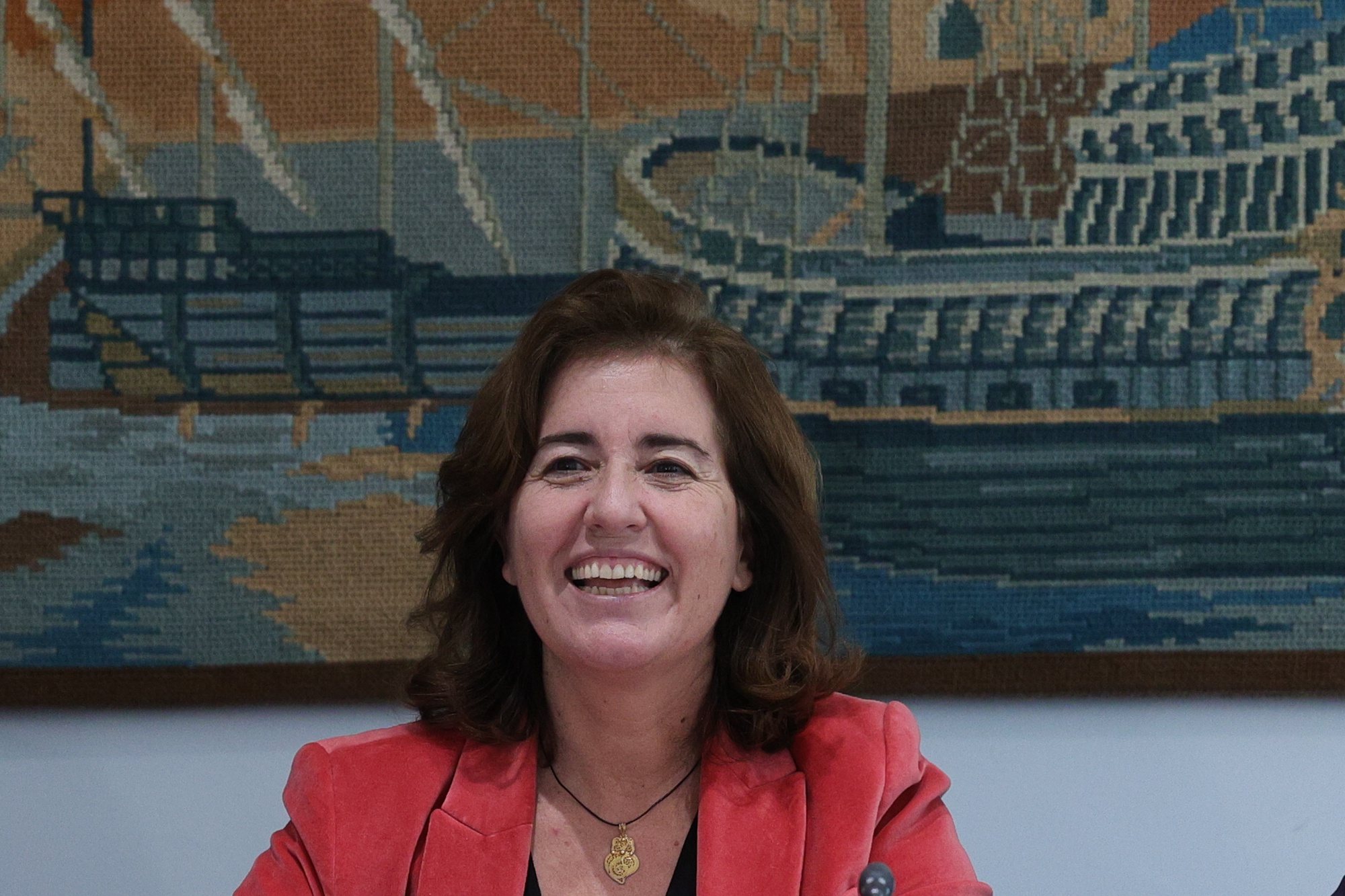 A ministra do Trabalho, Solidariedade e Segurança Social, Ana Mendes Godinho, durante a reunião da Concertação Social, em Lisboa, 23 de novembro de 2022. ANTÓNIO COTRIM/LUSA