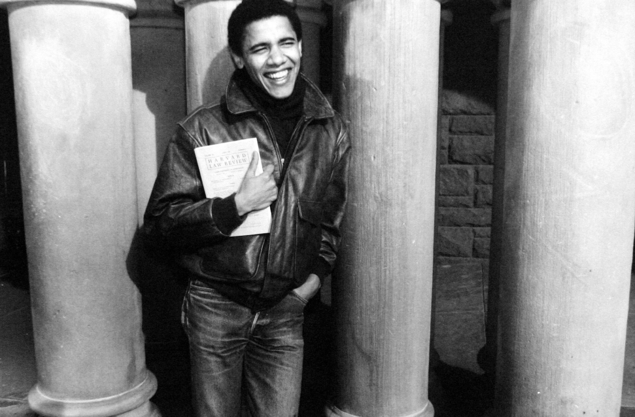 Barack Obama quando estudava na Universidade de Harvard