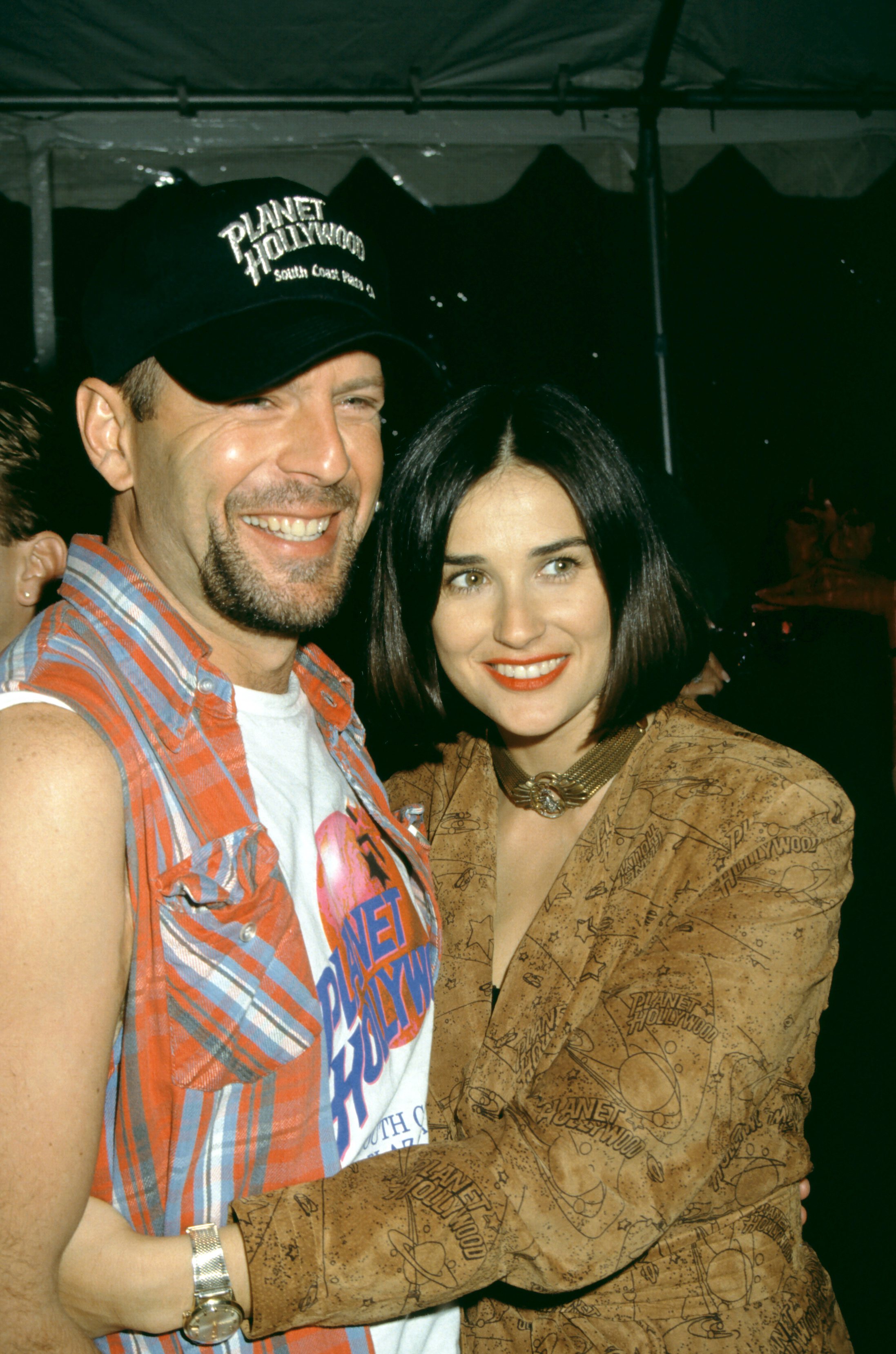 Ator Bruce Willis e a atriz Demi Moore