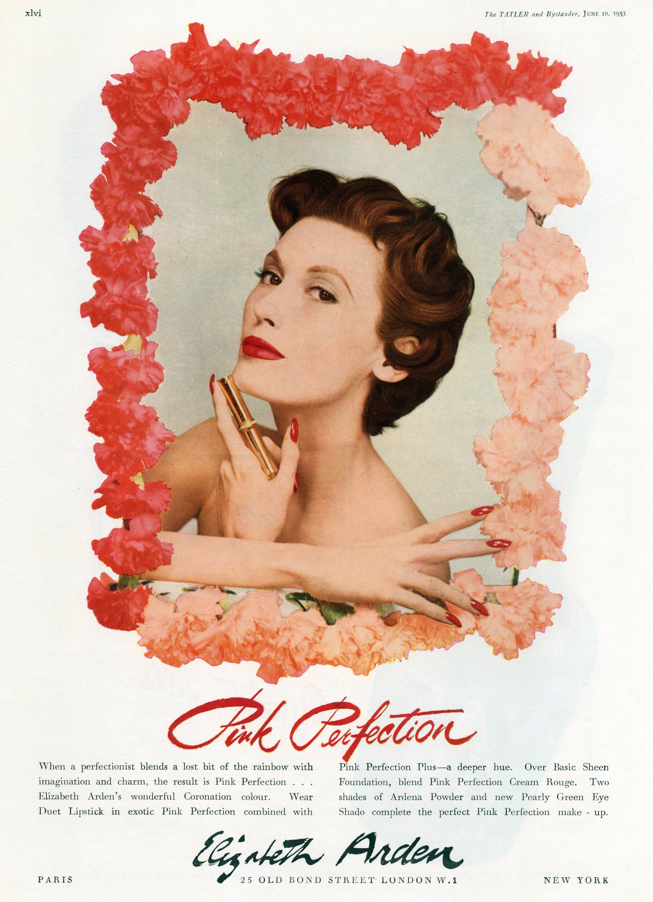 English advertisement for Elizabeth Arden lipstick, june 1943