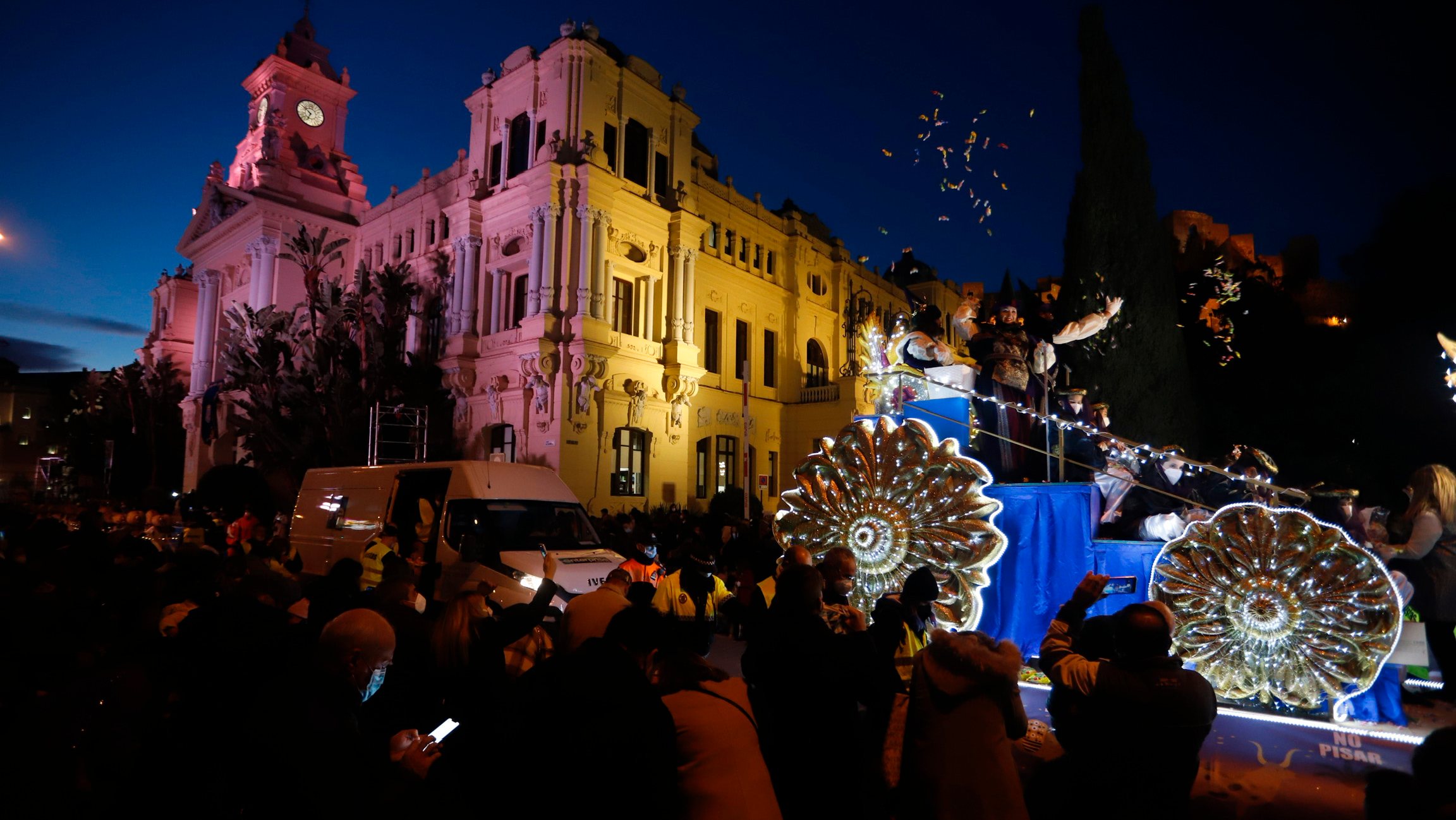 A celebração da Noite de Reis em Málaga, Espanha