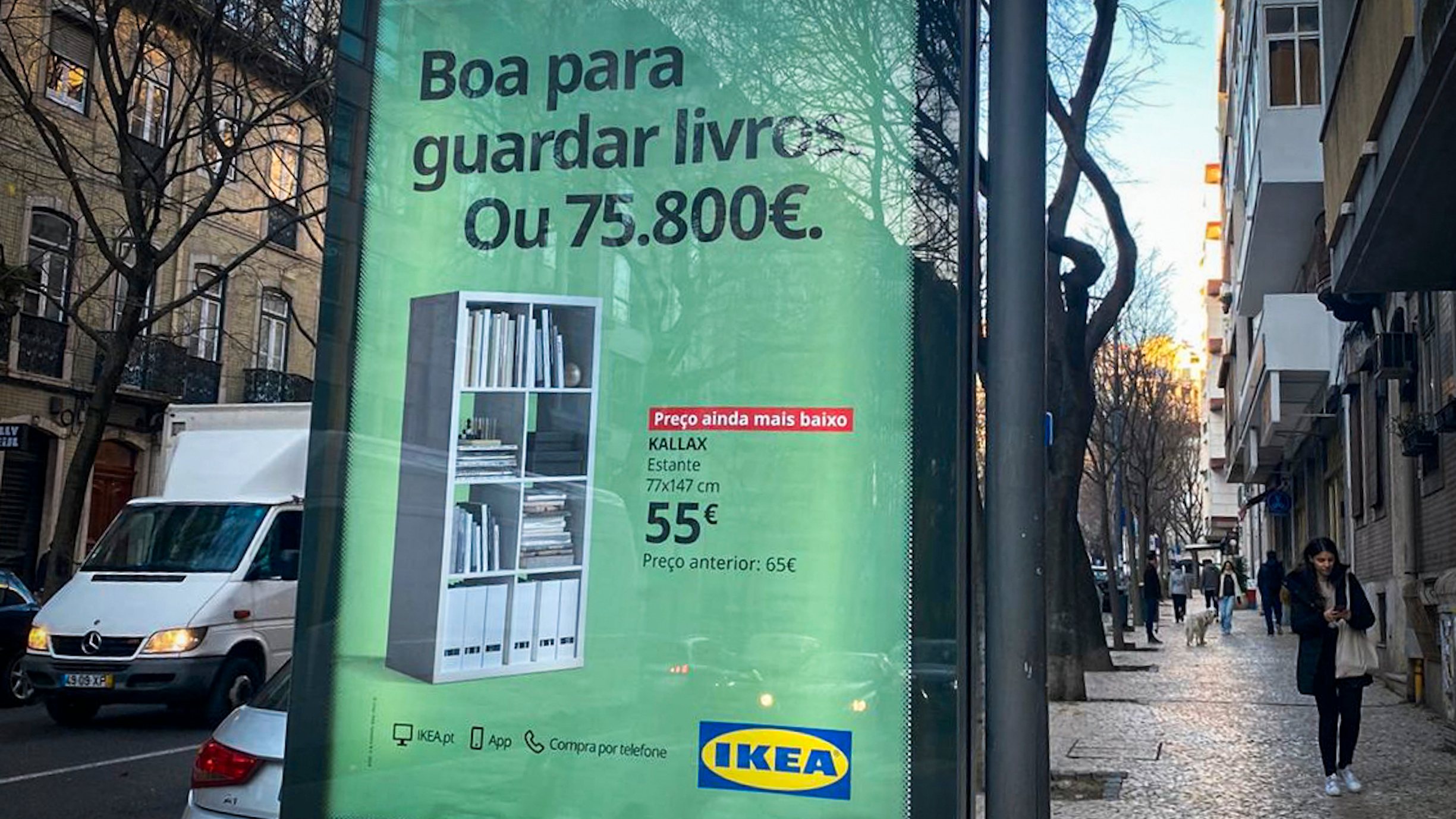 Imagem da nova campanha do Ikea partilhada na rede social X
