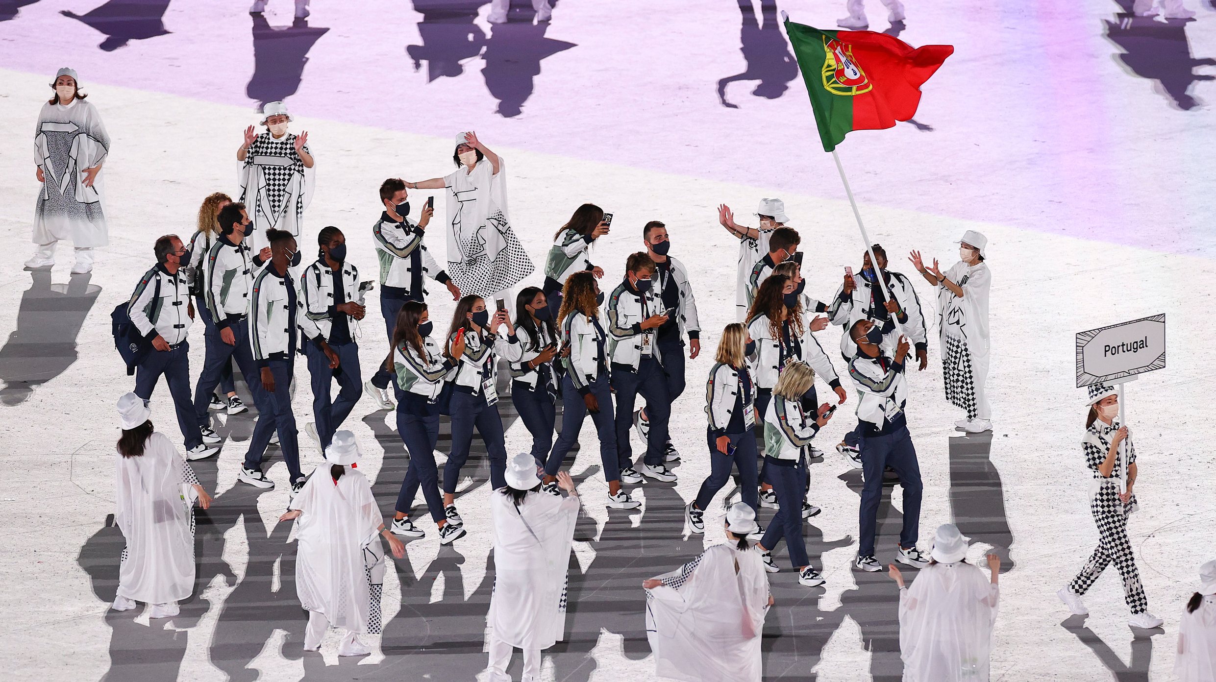 A entrada da comitiva portuguesa no Jogos de Tóquio 2020
