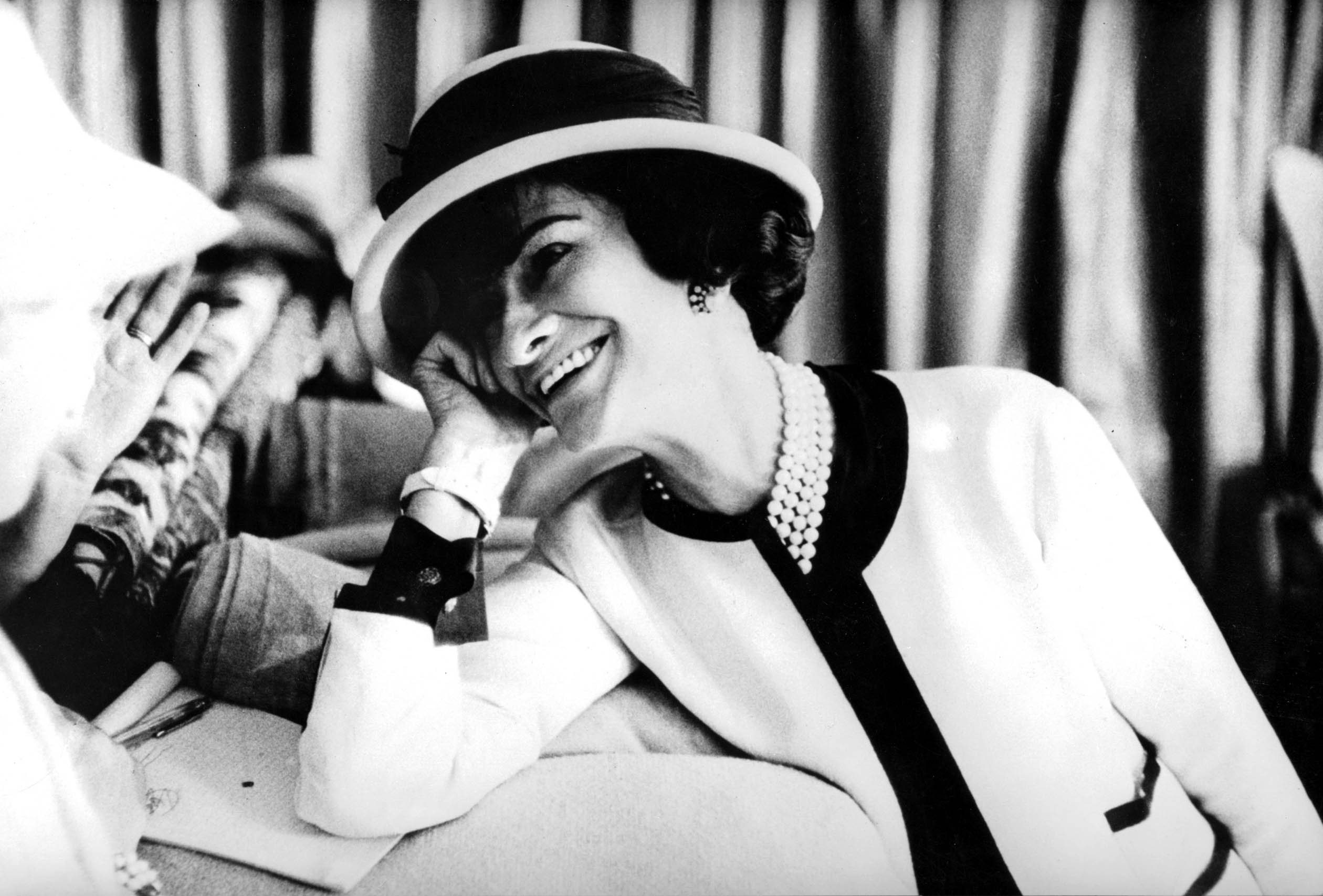 fashion designer Coco Chanel (1883-1971) , c. early 50&#039;s
