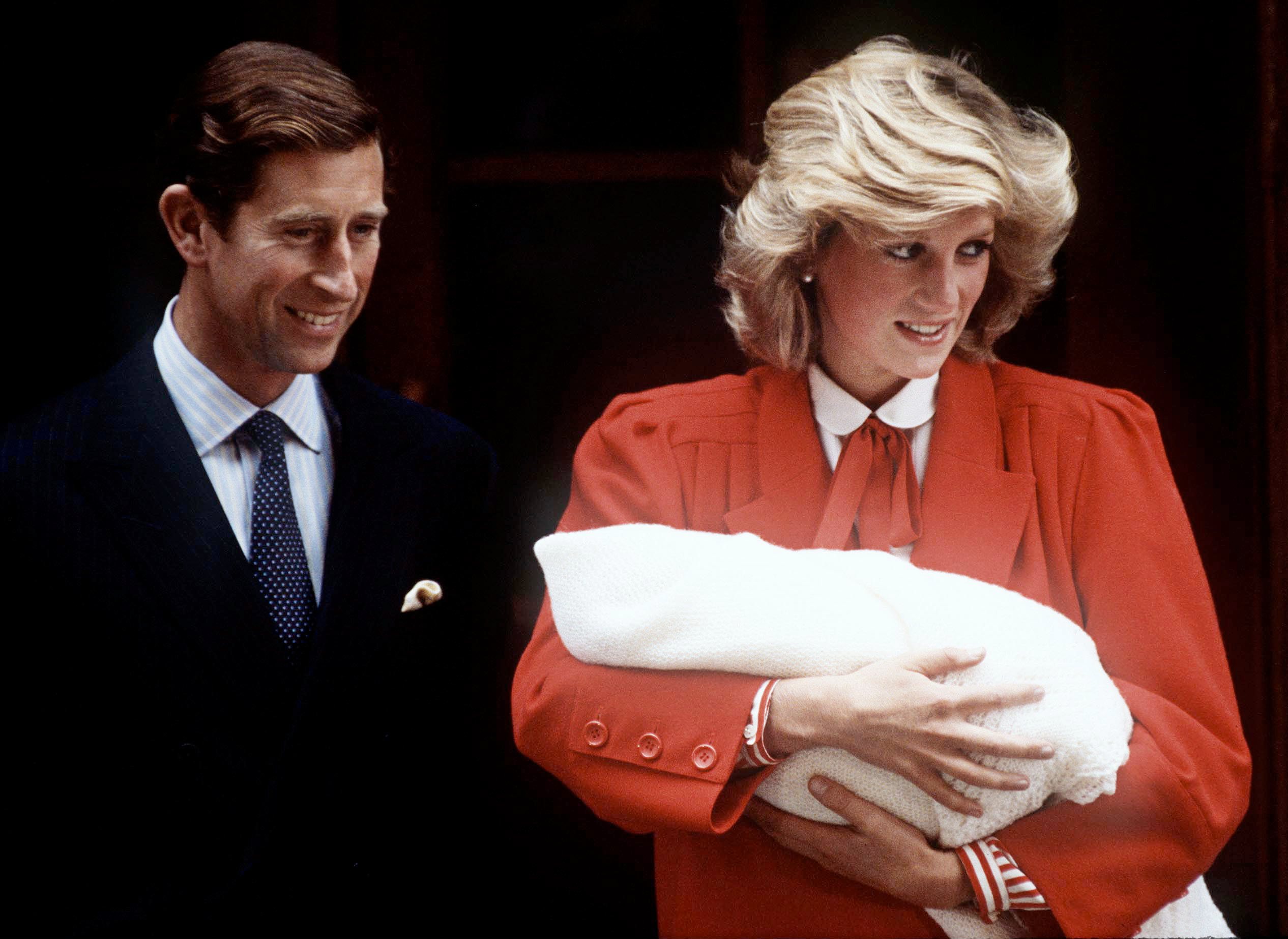 Charles Diana And Baby Harry