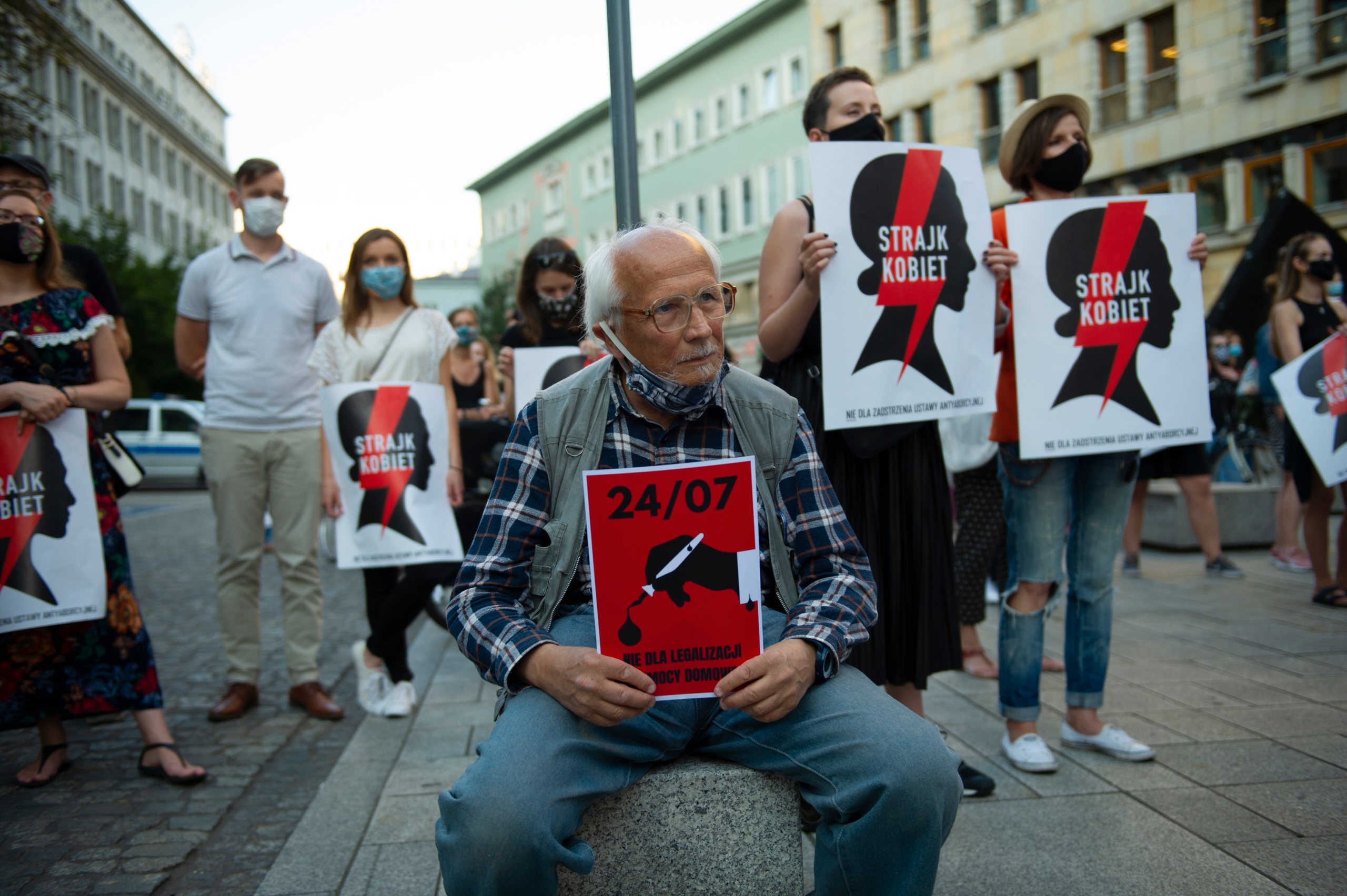Anti-Domestic Violence Protest In Warsaw