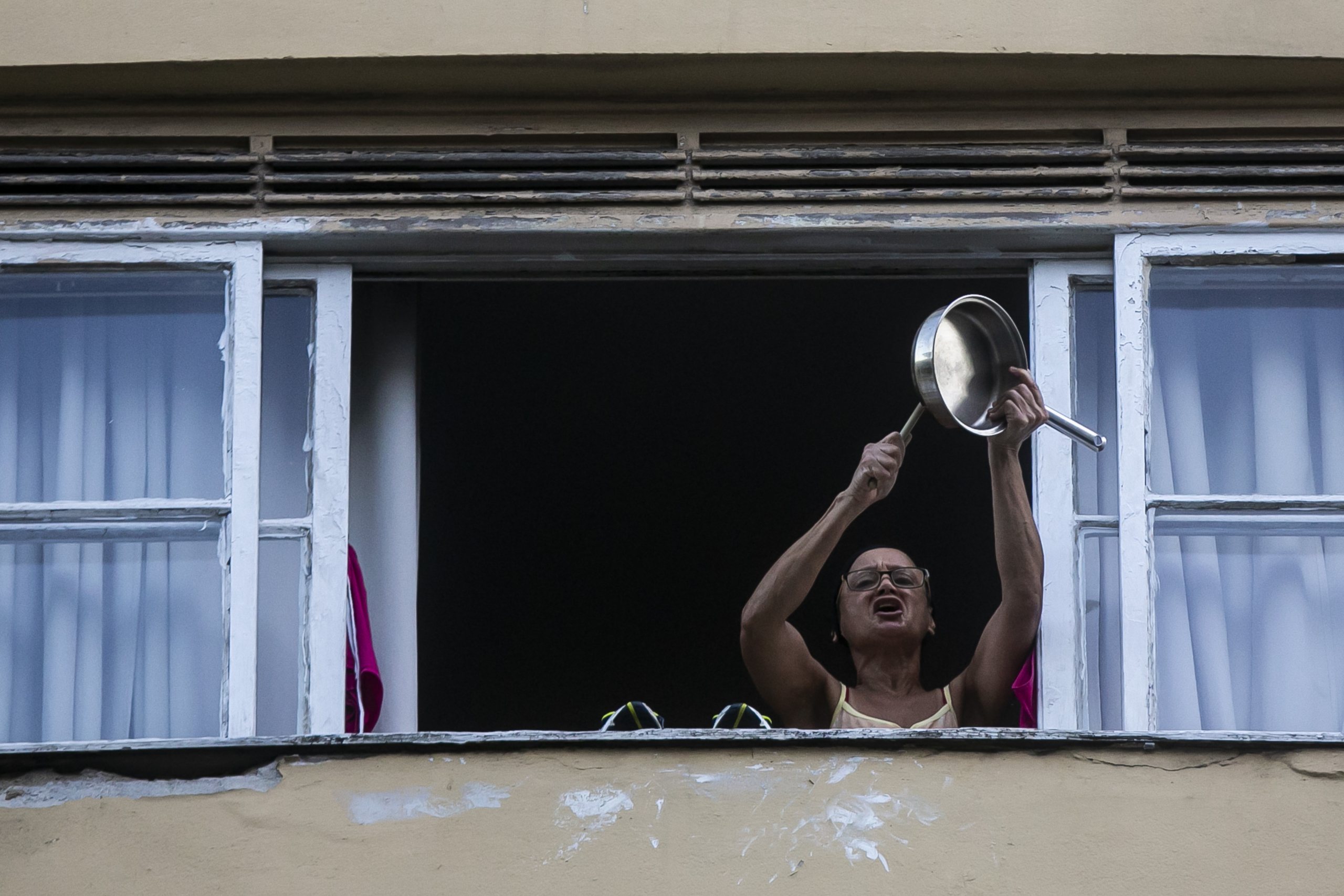 Pots and Pans Protest (Panelaco) Against Brazil President Jair Bolsonaro During his Press Conference Due to Resignation of Ministry of Justice Sergio Moro