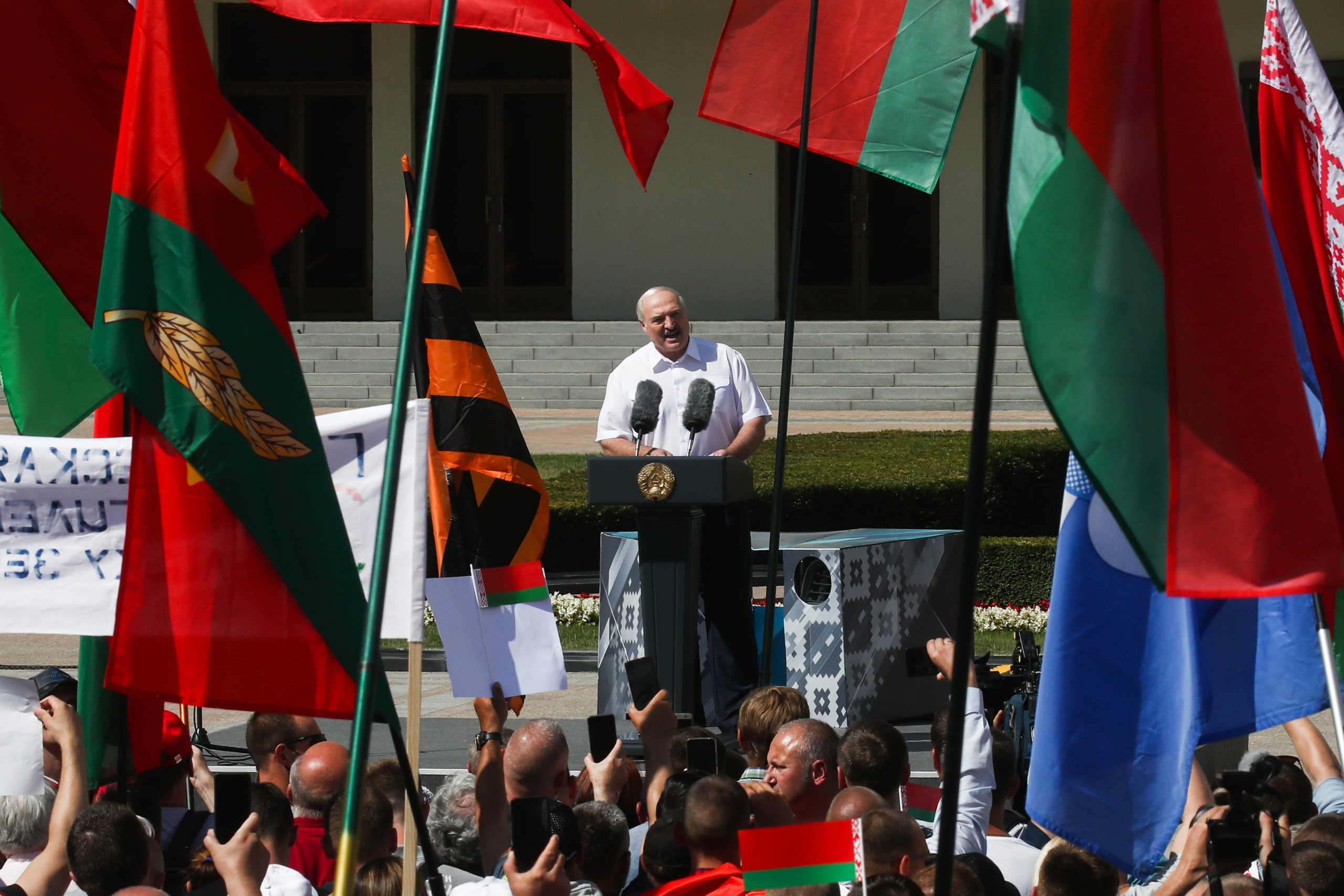 Rally in support of Belarus&#039; President Lukashenko in Minsk
