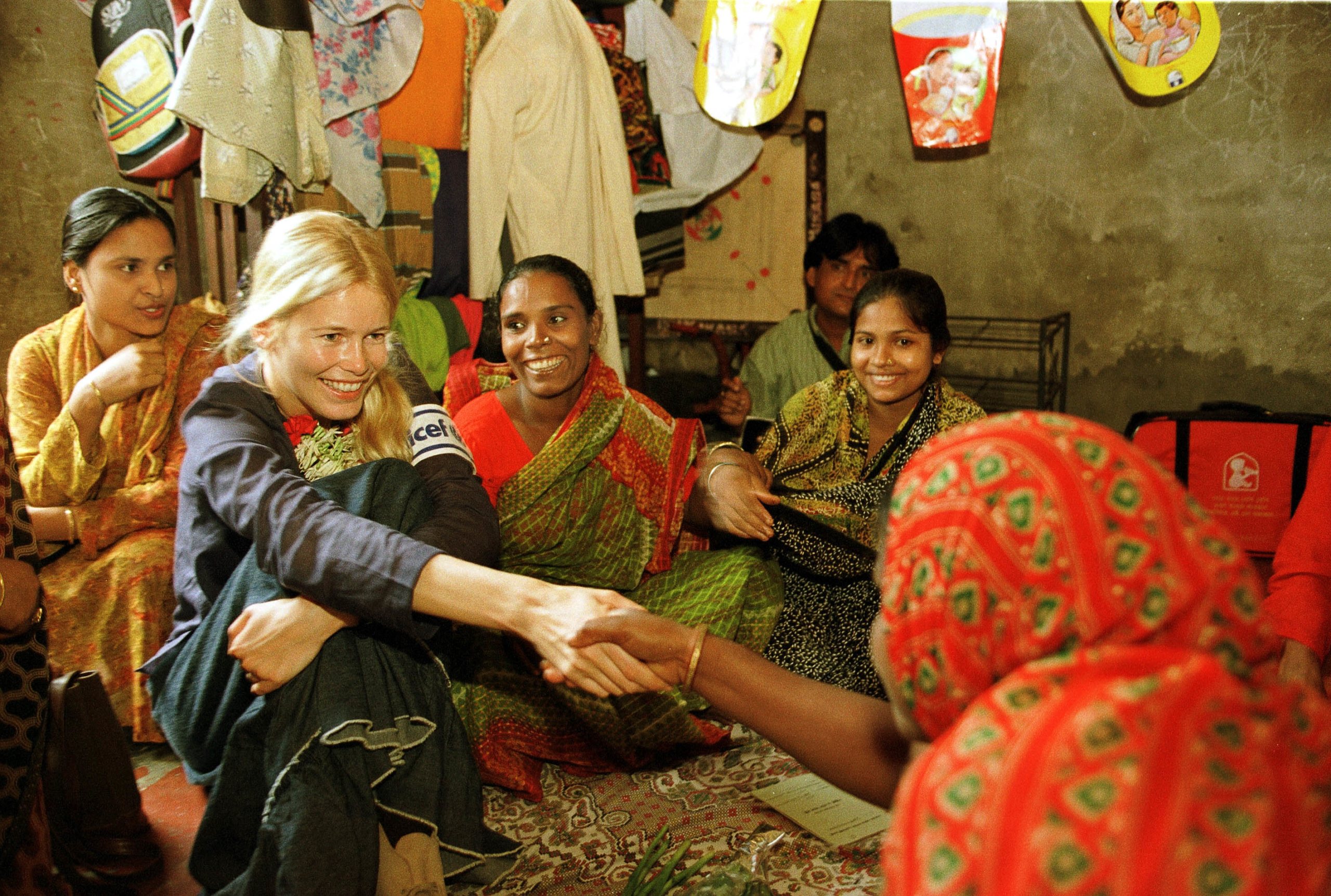 Claudia Schiffer in Bangladesh for UNICEF