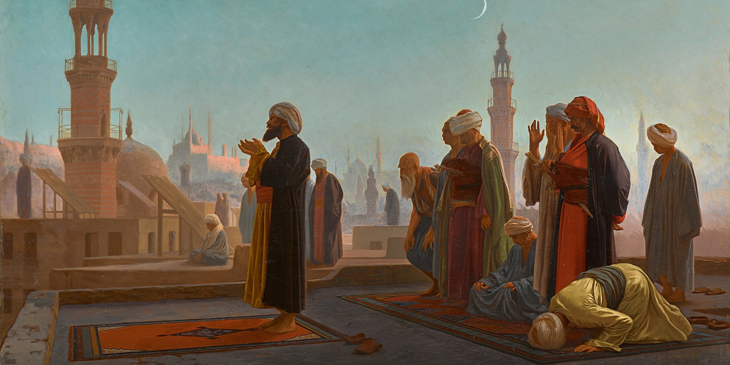 “Oração do crepúsculo (maghrib), Cairo” (1865), por Jean-Léon Gérôme
