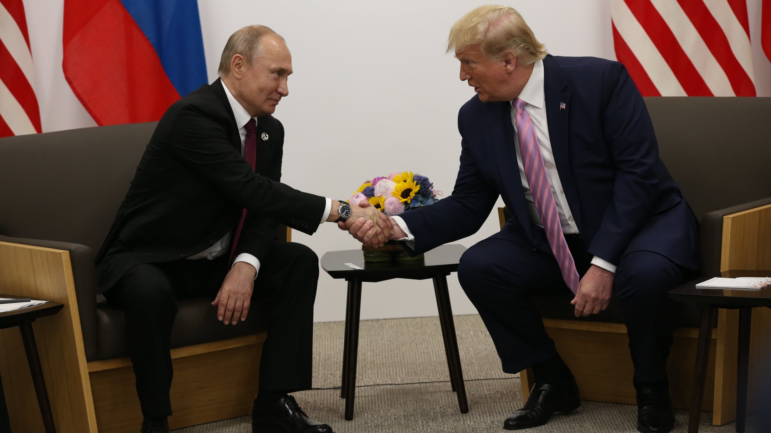 Russian President Vladimir Putin attends the G20 Osaka Summit 2019