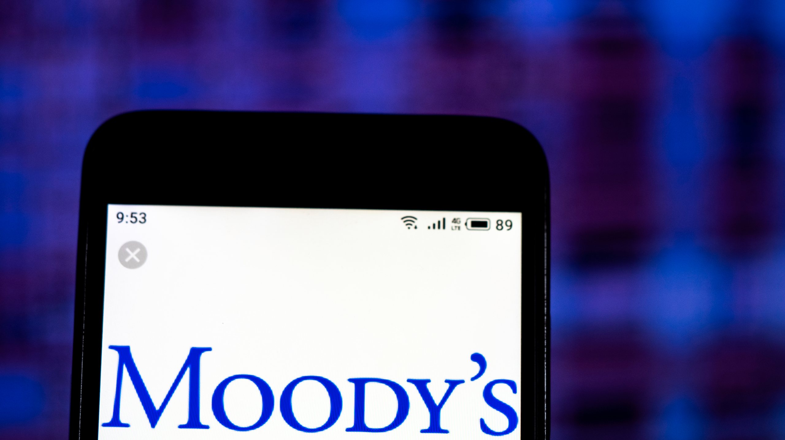 Moody&#039;s Corporation Financial services company logo seen