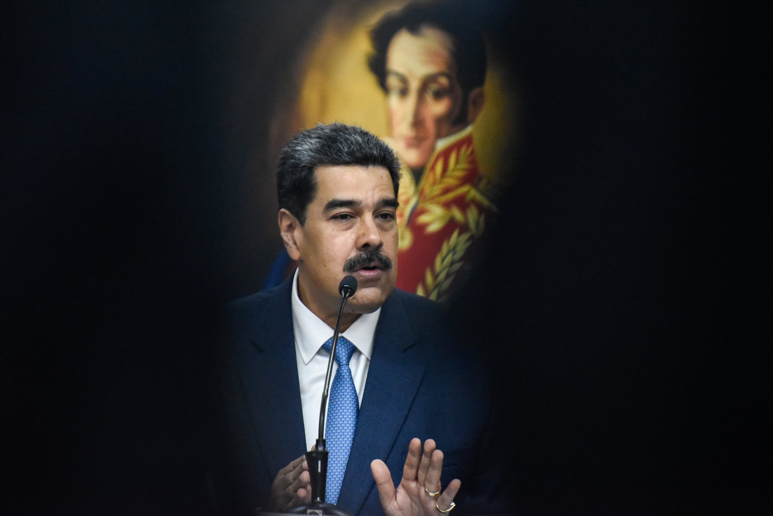 Nicolas Maduro Press Call At Miraflores