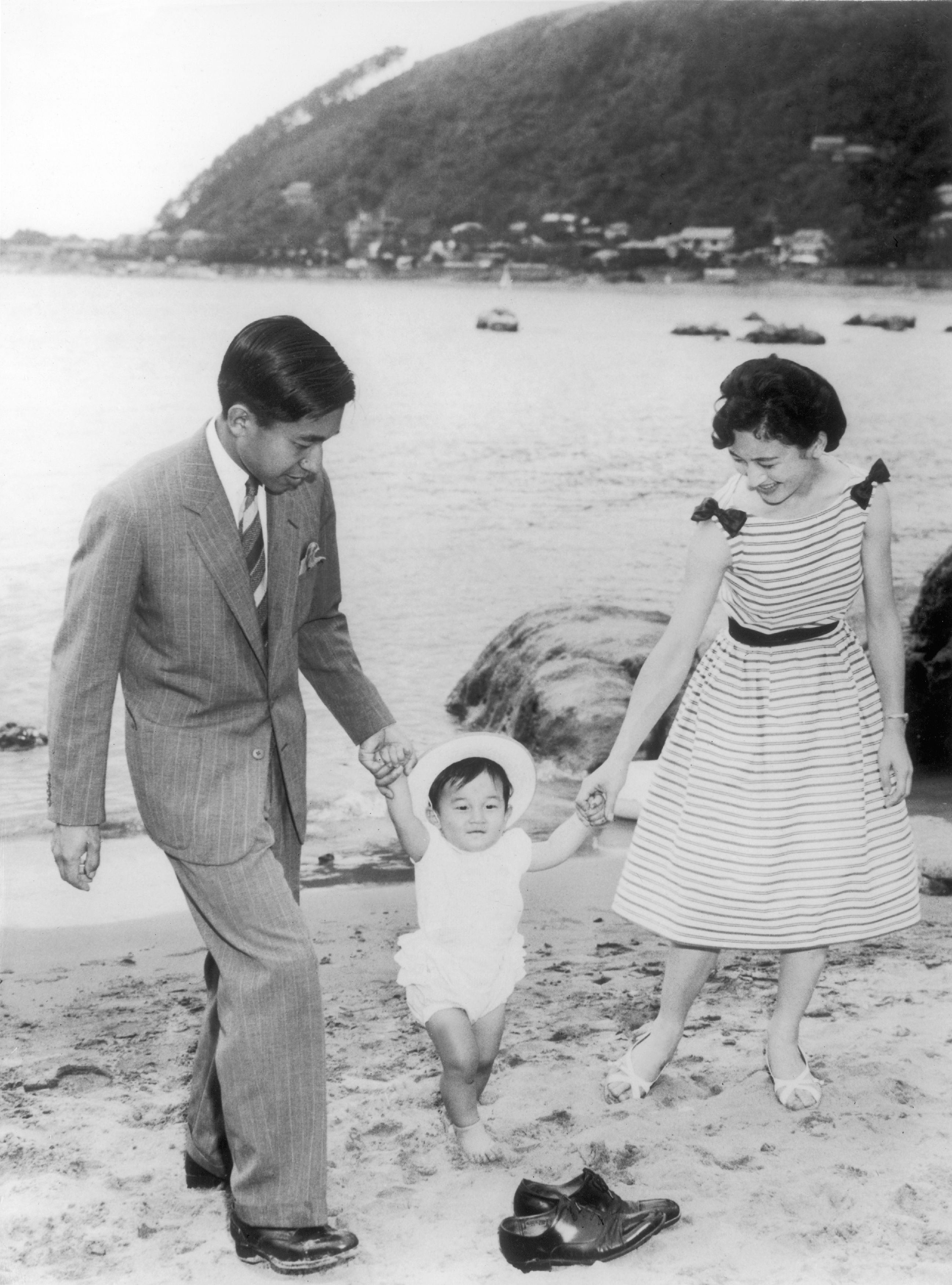 The Family Of The Prince Of Japan At The Beach 1961