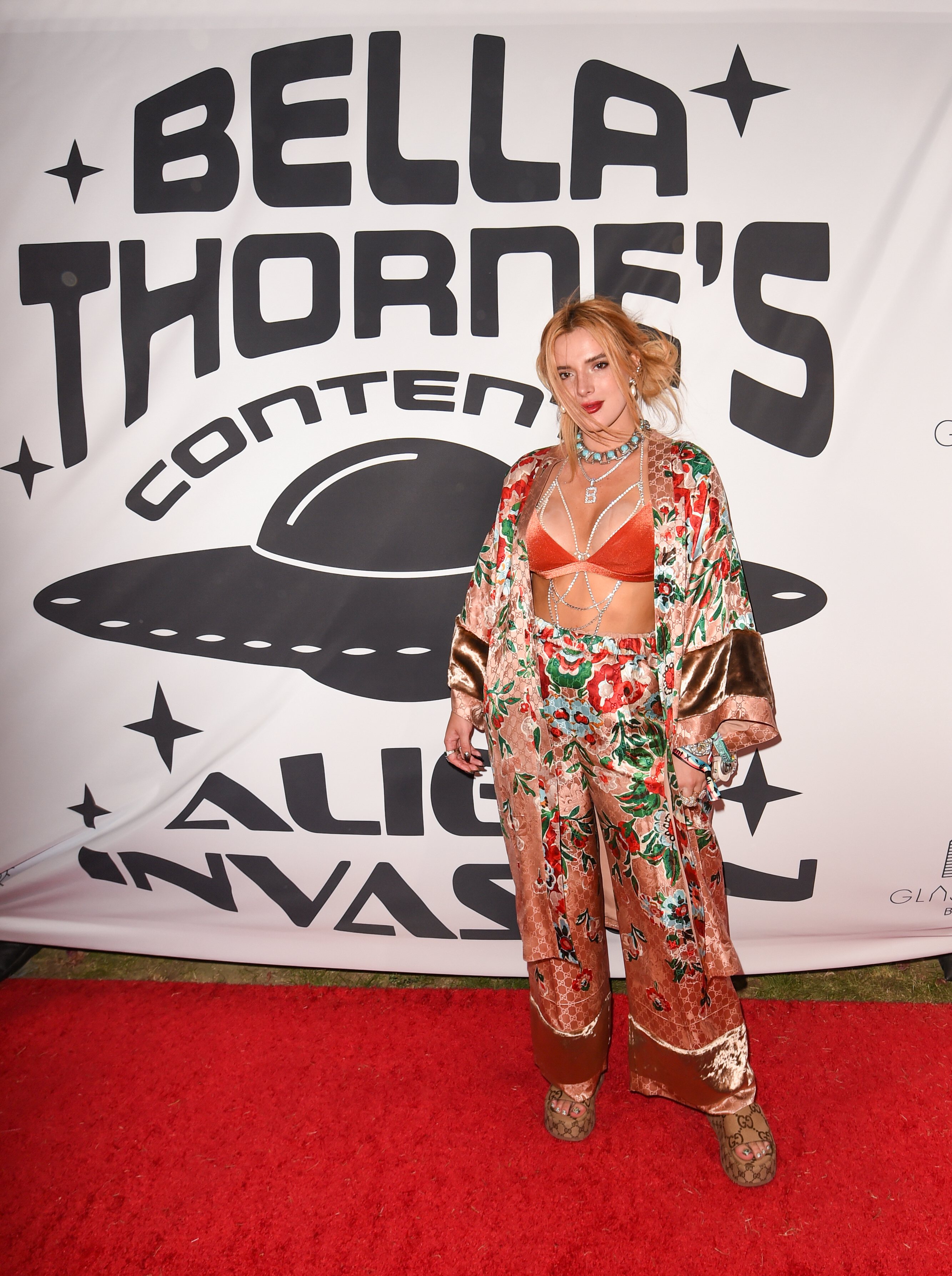 Bella Thorne Hosts &quot;Alien Invasion&quot; Themed Coachella After Party On April 15, 2022 In Coachella Valley, CA