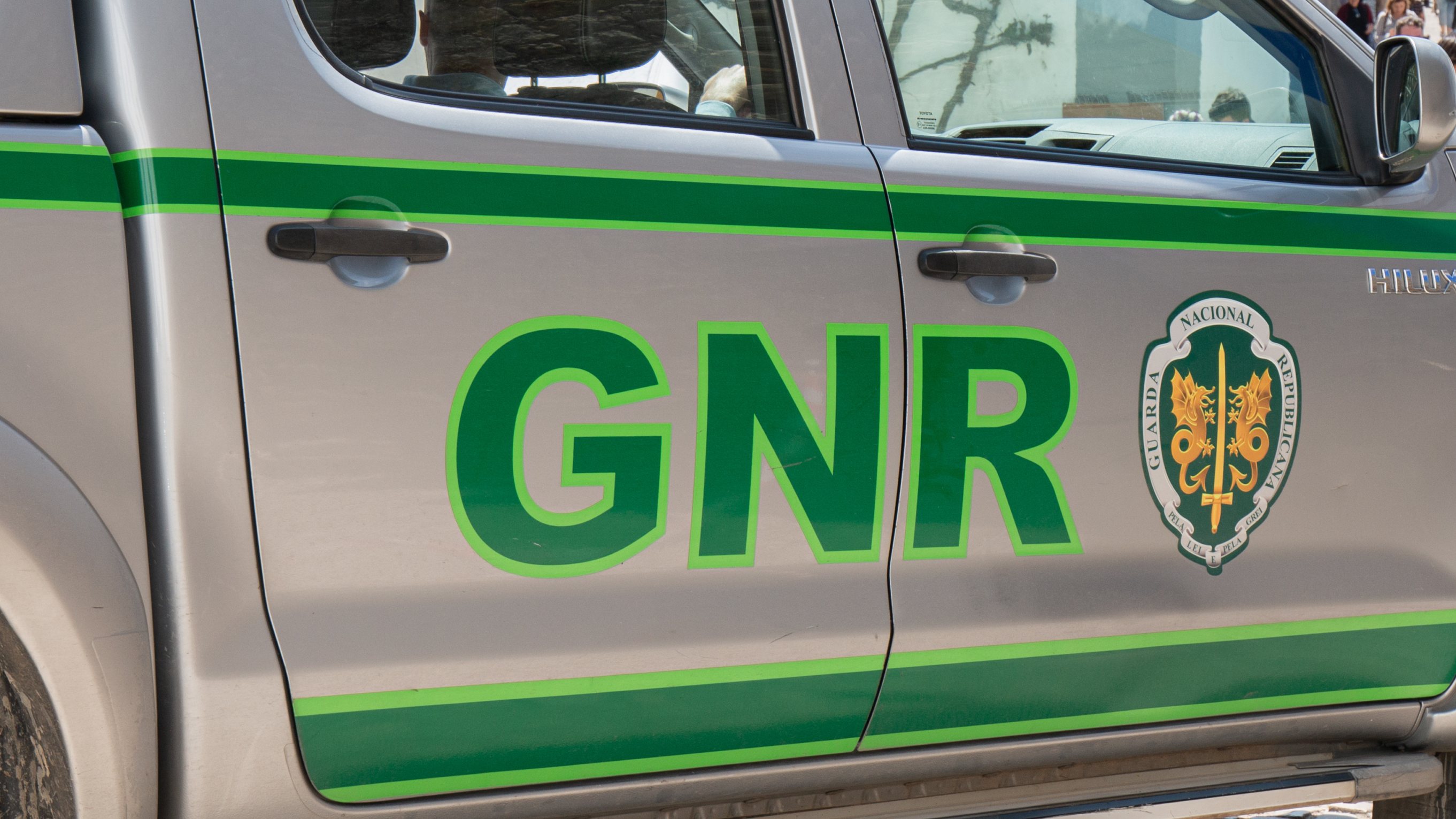 car of the Republican National Guard (GNR) in  Obidos, Portugal