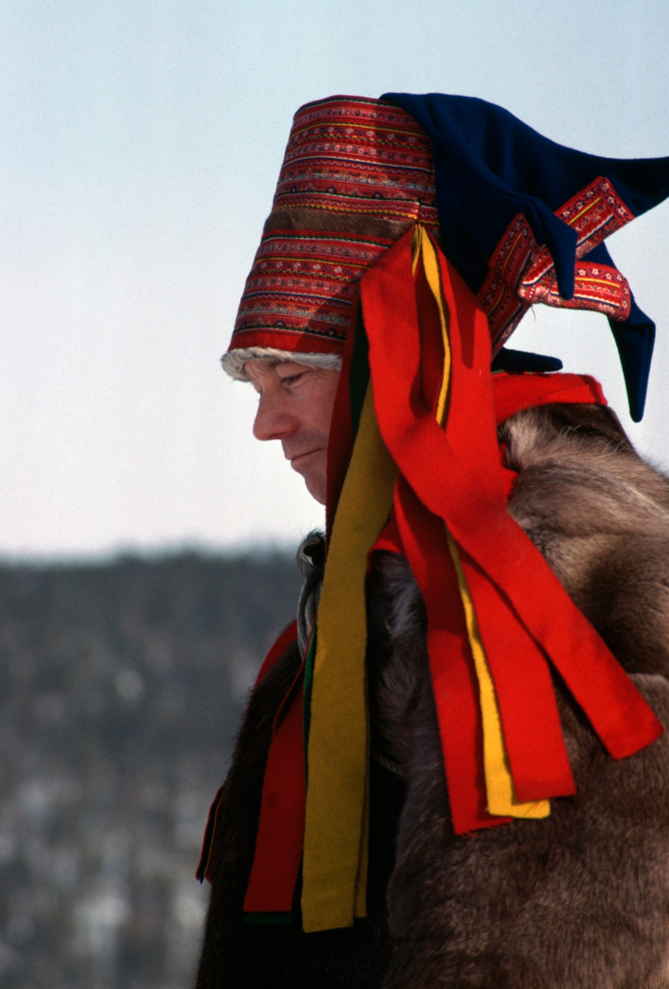 Um descendente do povo Sámi na Finlândia