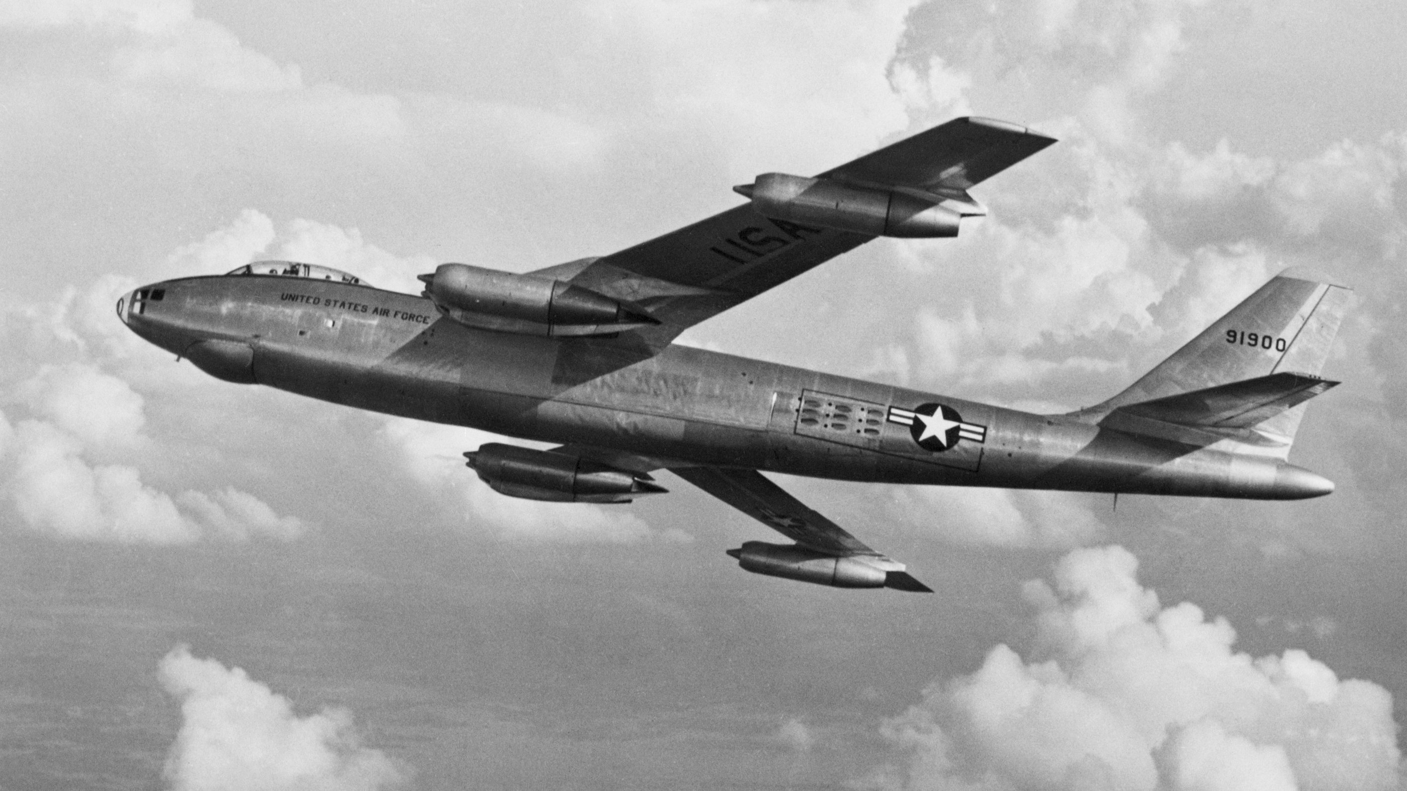 Boeing B-47 Stratojet In Flight
