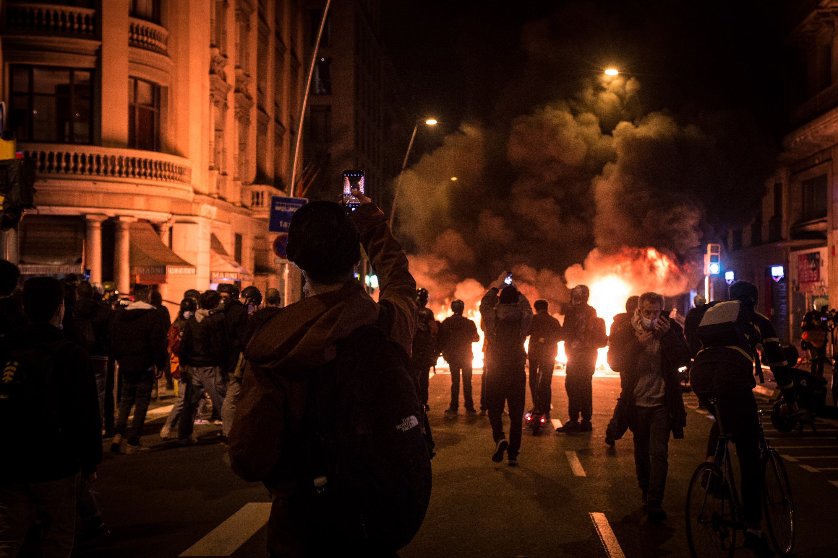 Second Night Of Riots For Pablo Hasel In Barcelona