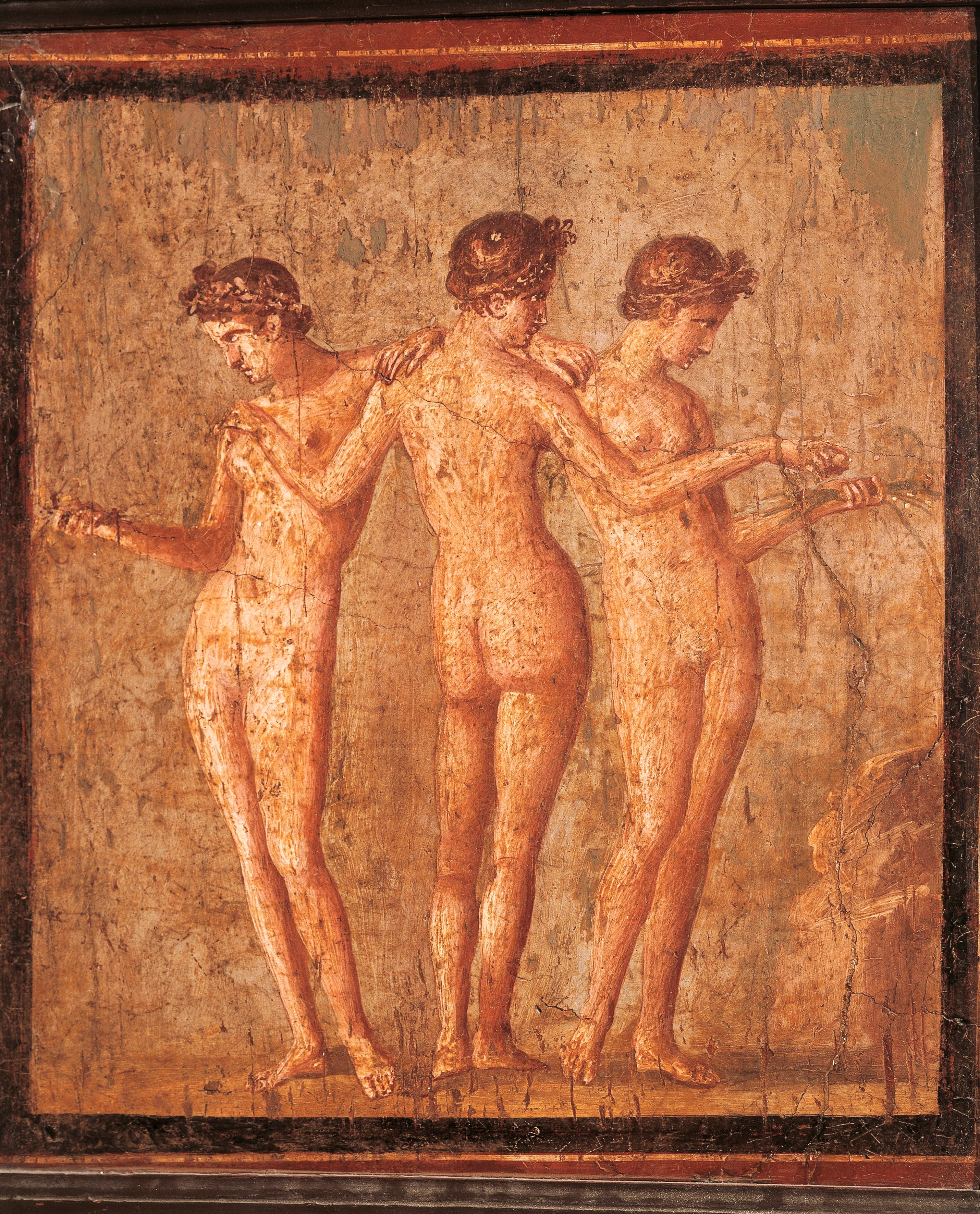Arte erótica das ruínas de Pompeia