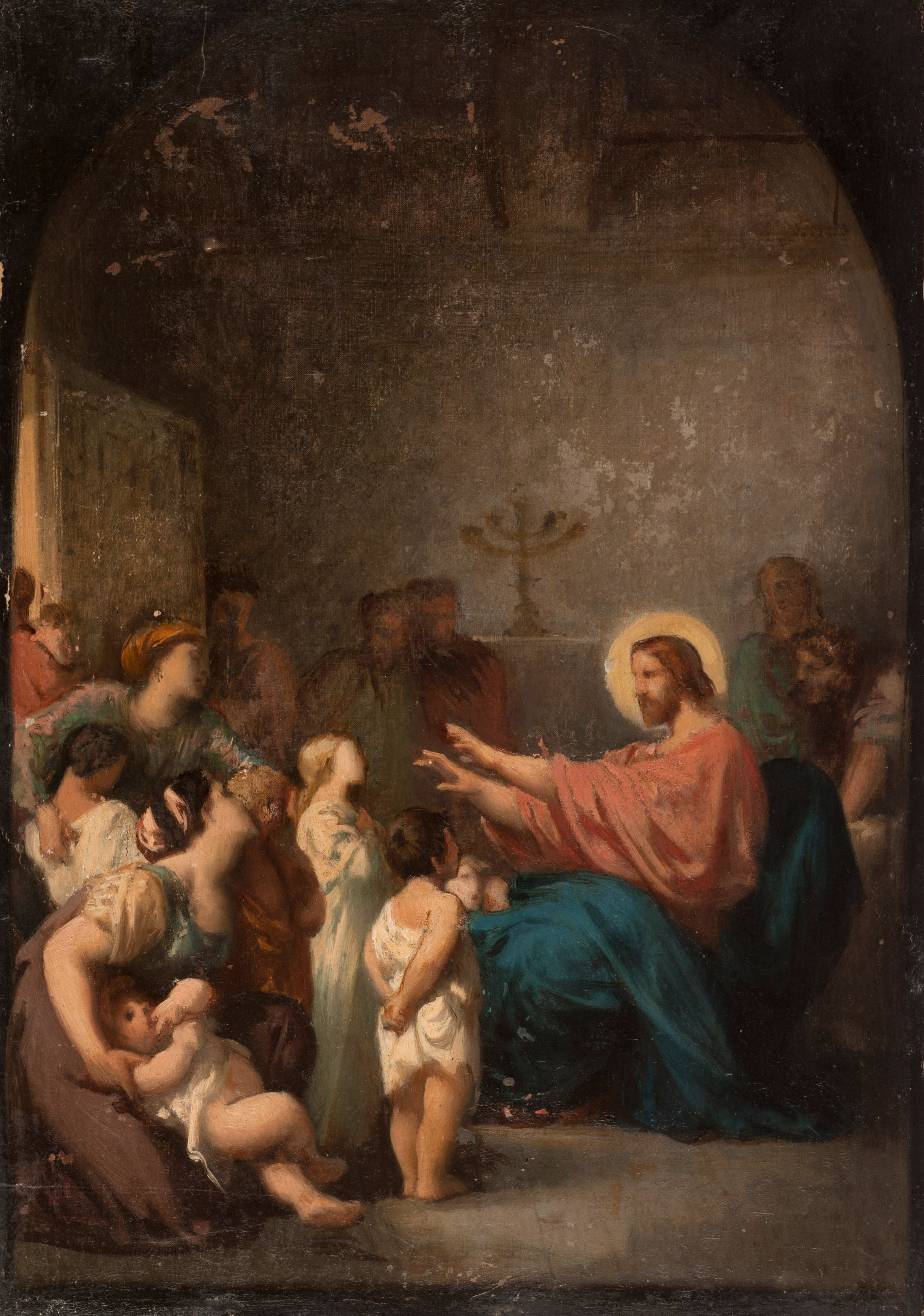 Sketch For The Church Of Saint-Etienne-Du-Mont: Jesus And The Little Children
