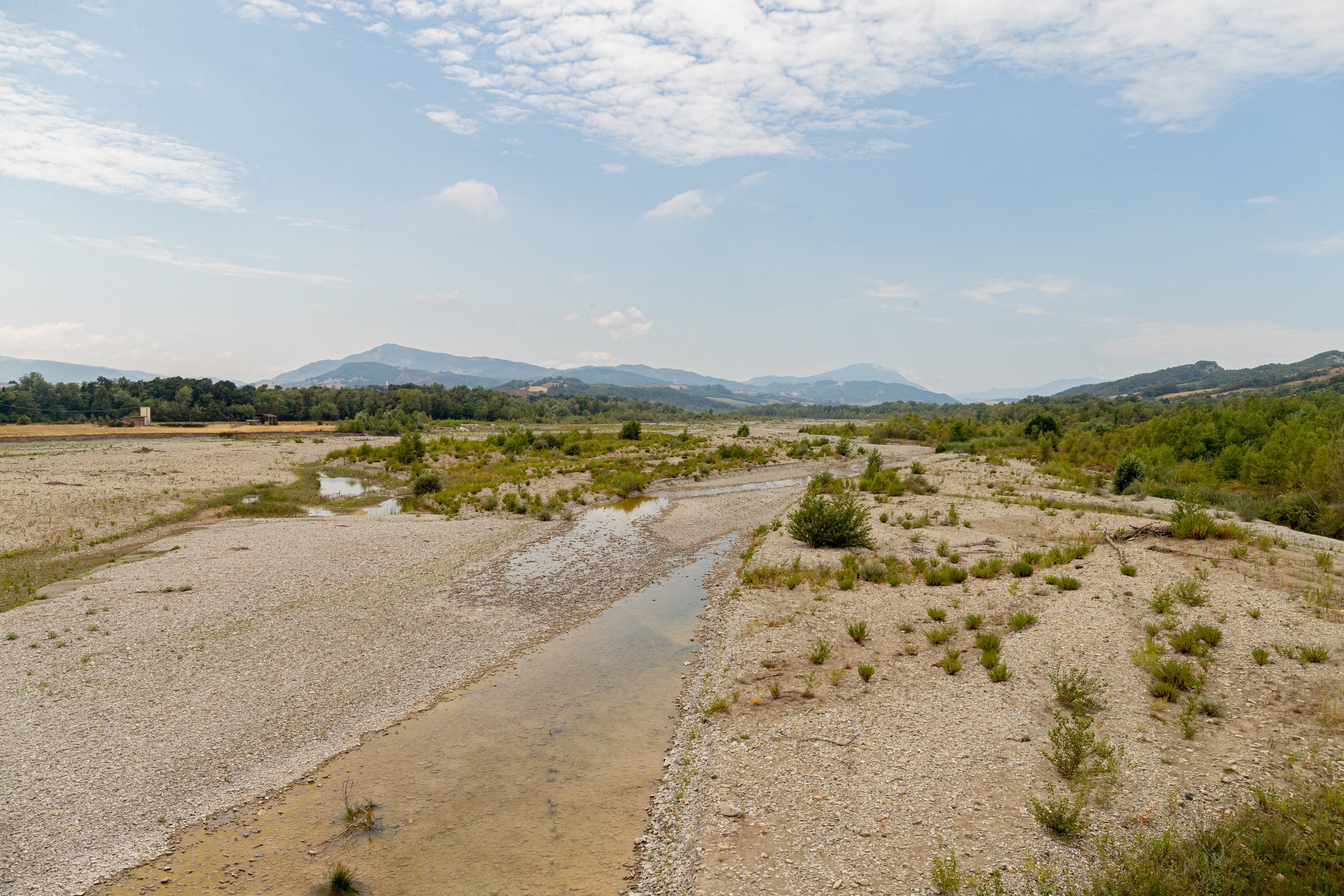Drought In The North Of Italy: Low Level Of The Taro River