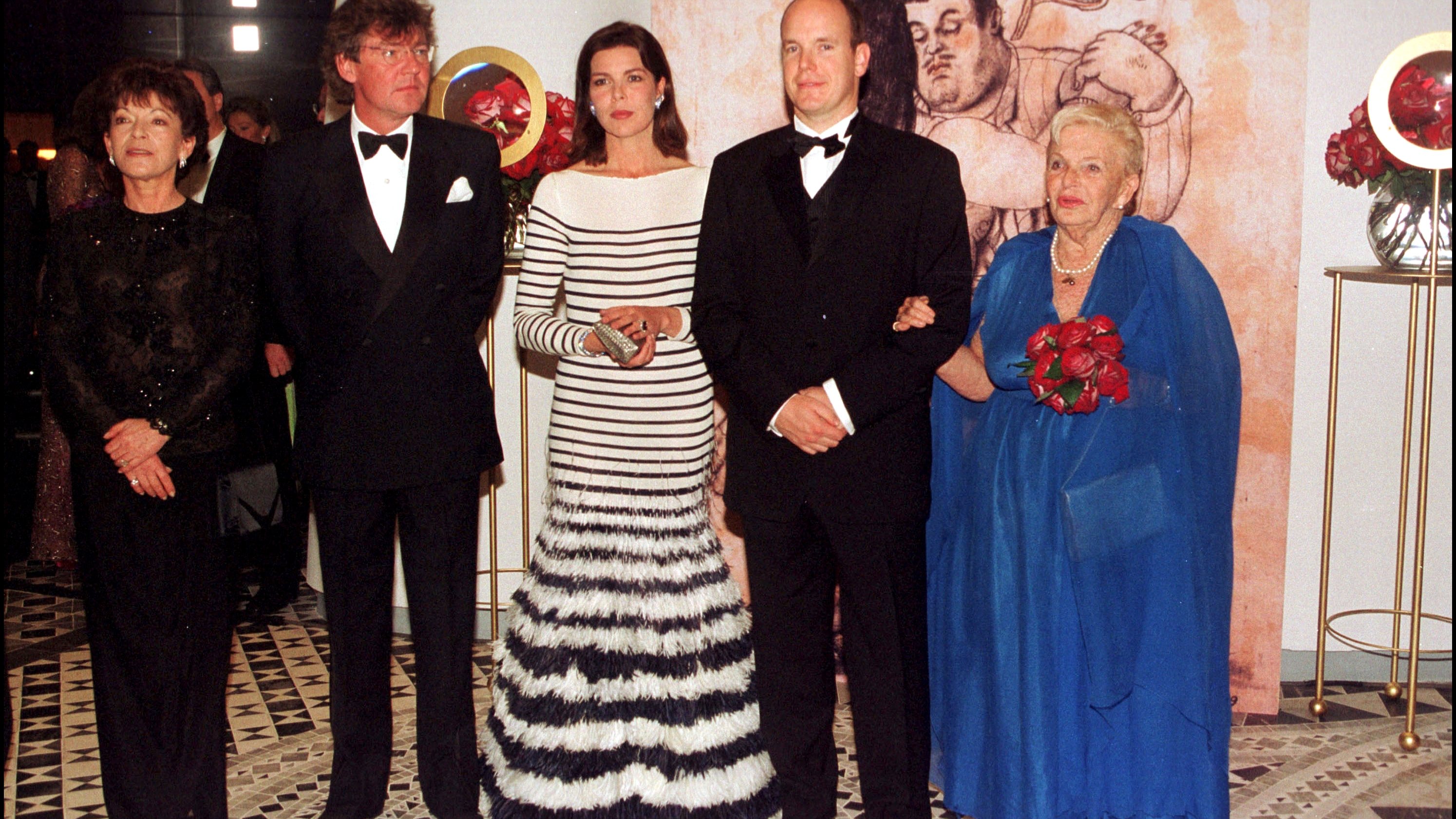Prince Albert And Princess Caroline Open The Ball Of La Rose 2000 in Monaco on March 25, 2000.