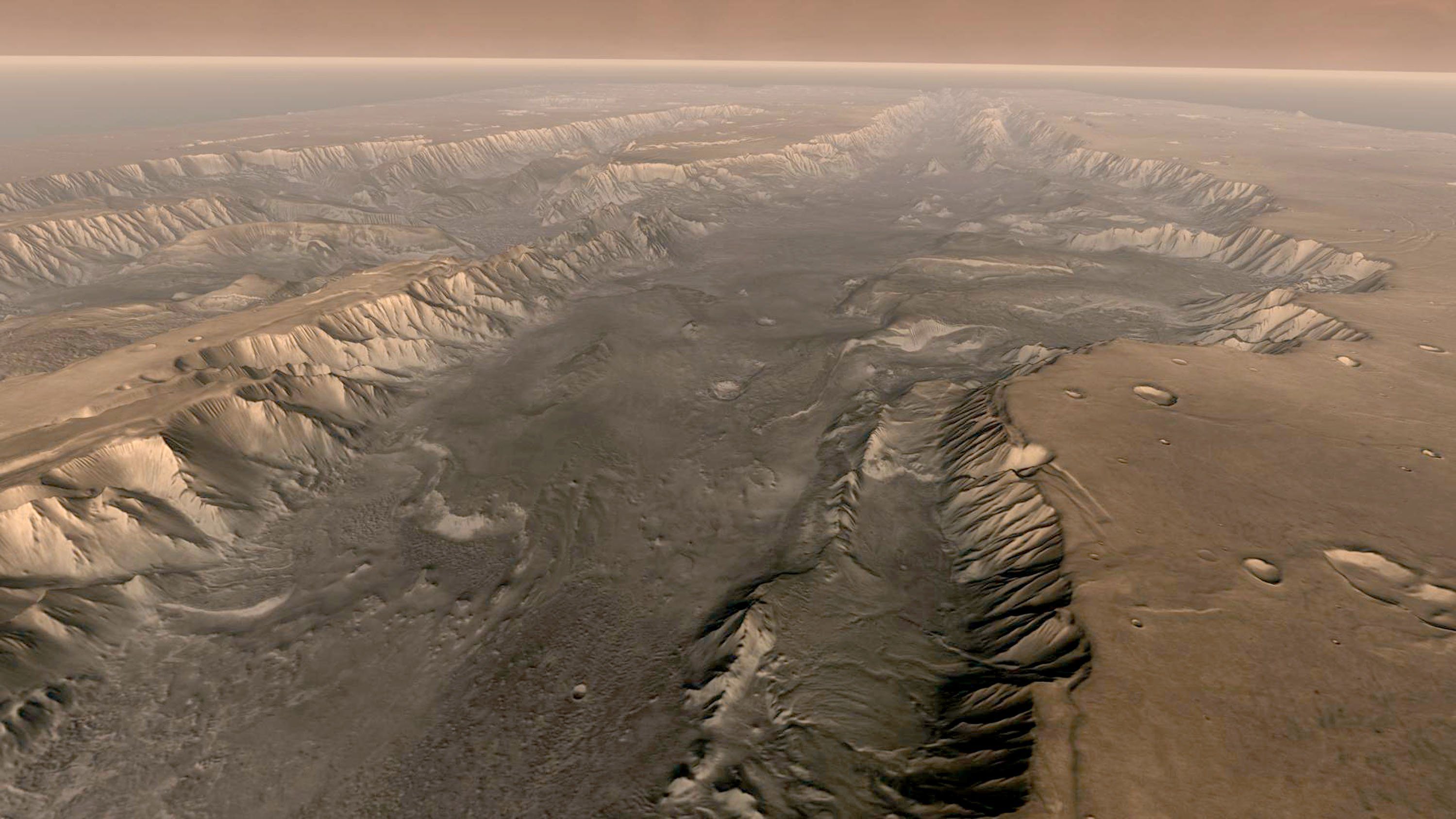 O Canyon Valles Marineris, em Marte