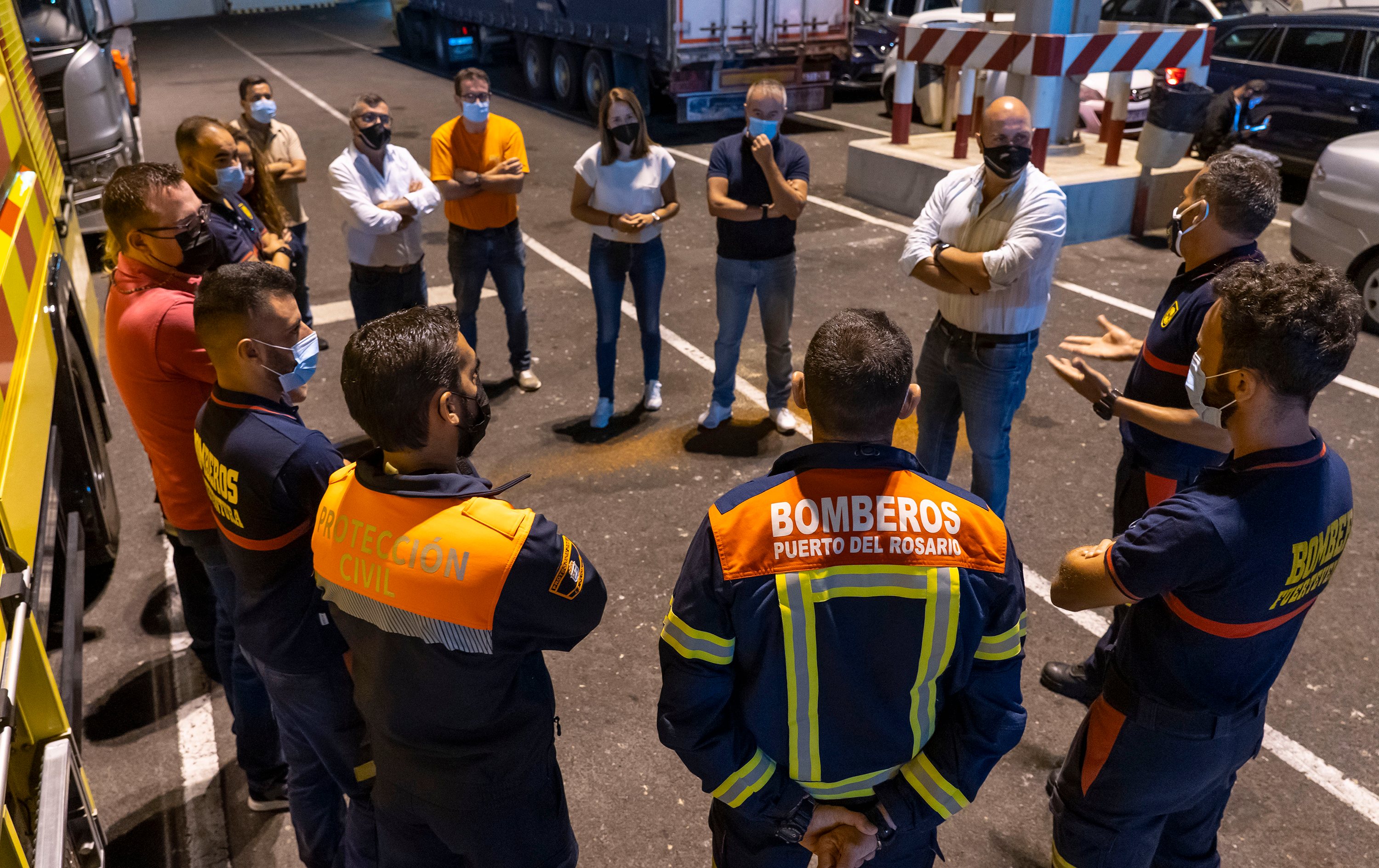 A Fire Brigade Leaves For La Palma To Help In Emergency Work