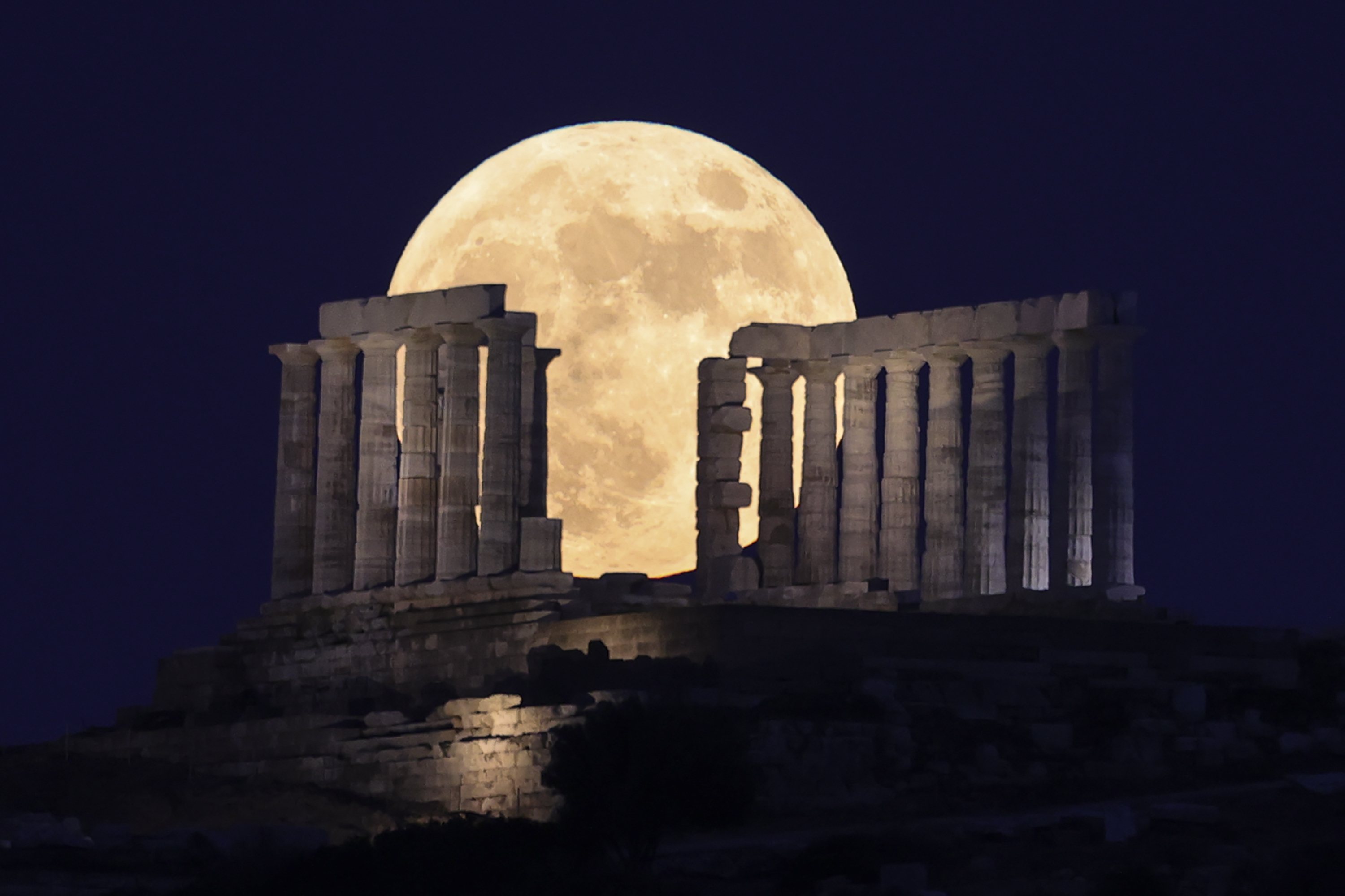 Full moon in Greece