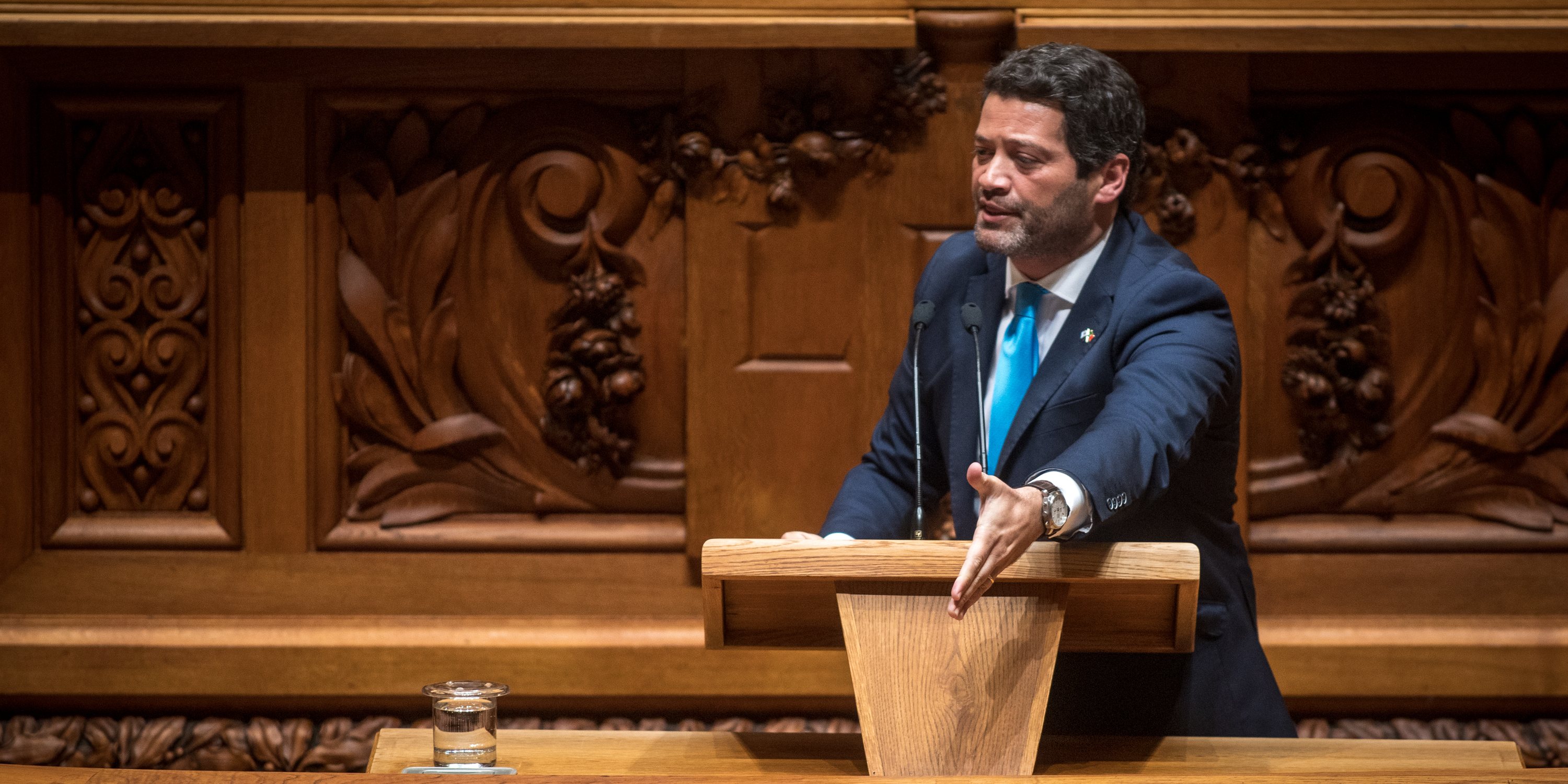 Segundo dia de debate e votação do Orçamento do Estado (OE) para 2022, na Assembleia da República. André Ventura, líder do CHEGA Lisboa, 29 de Abril de 2022 TOMÁS SILVA/OBSERVADOR