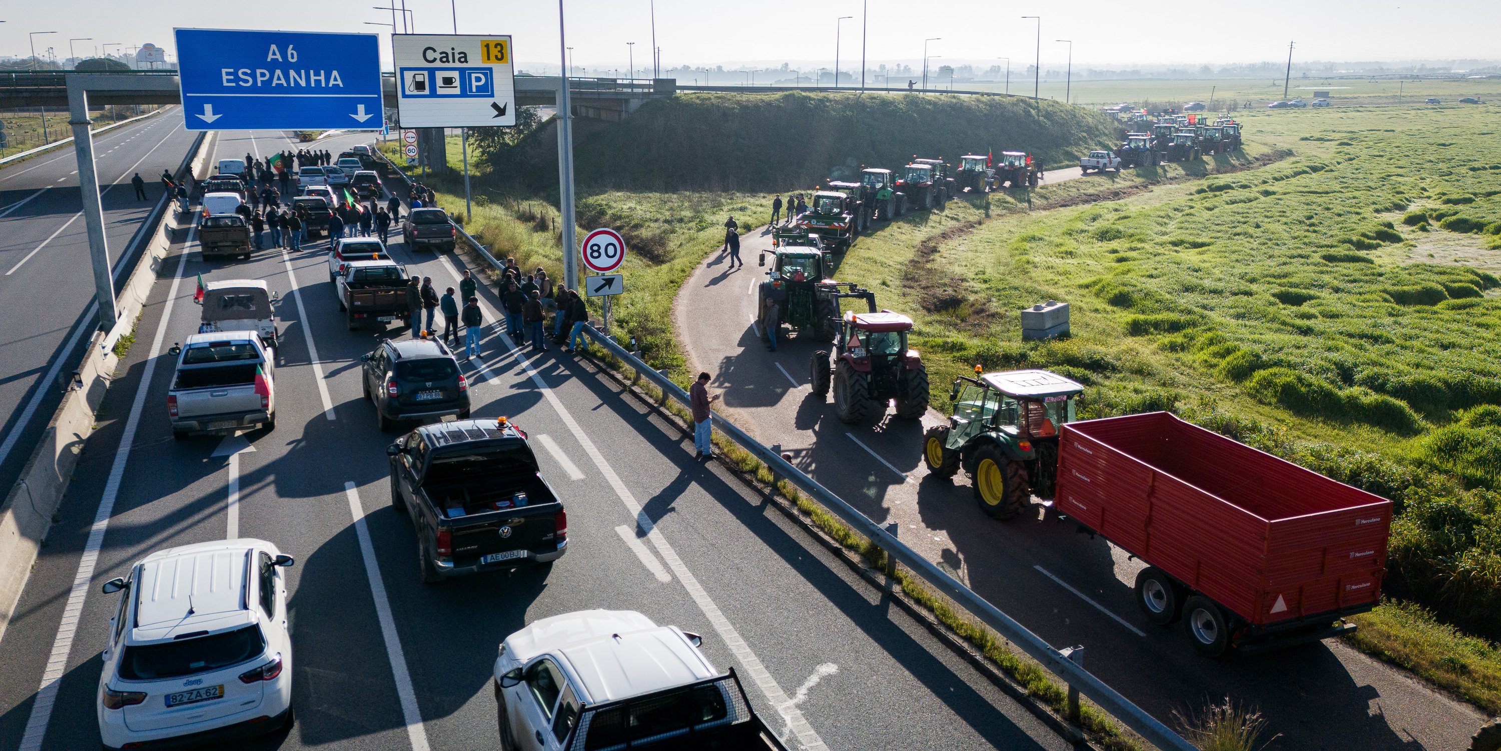 Protesto arrancou pouco depois das seis da manhã e levou ao bloqueio de várias estradas em Elvas, como Estrada Nacional 4 e A6