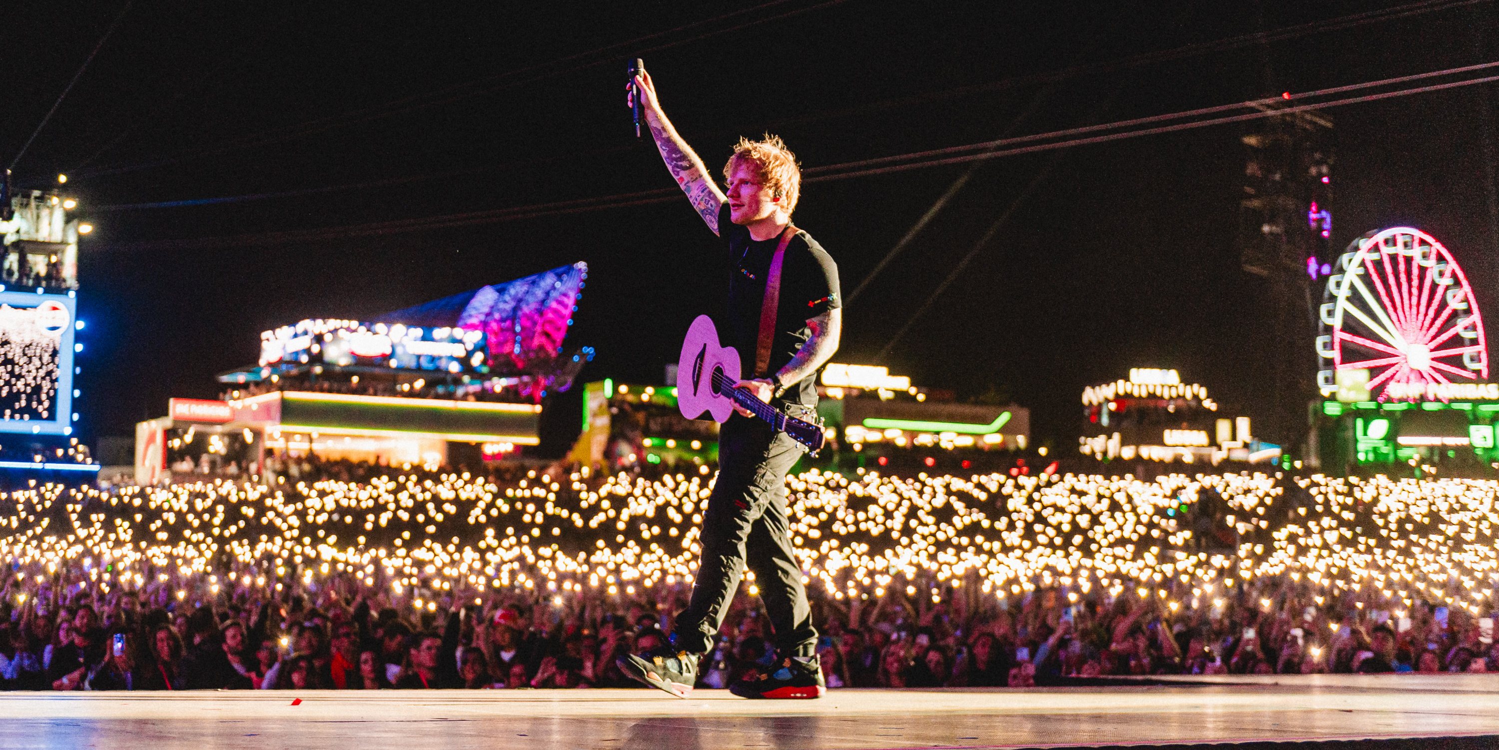 Ed Sheeran a fechar o palco Mundo no segundo dia de Rock in Rio
