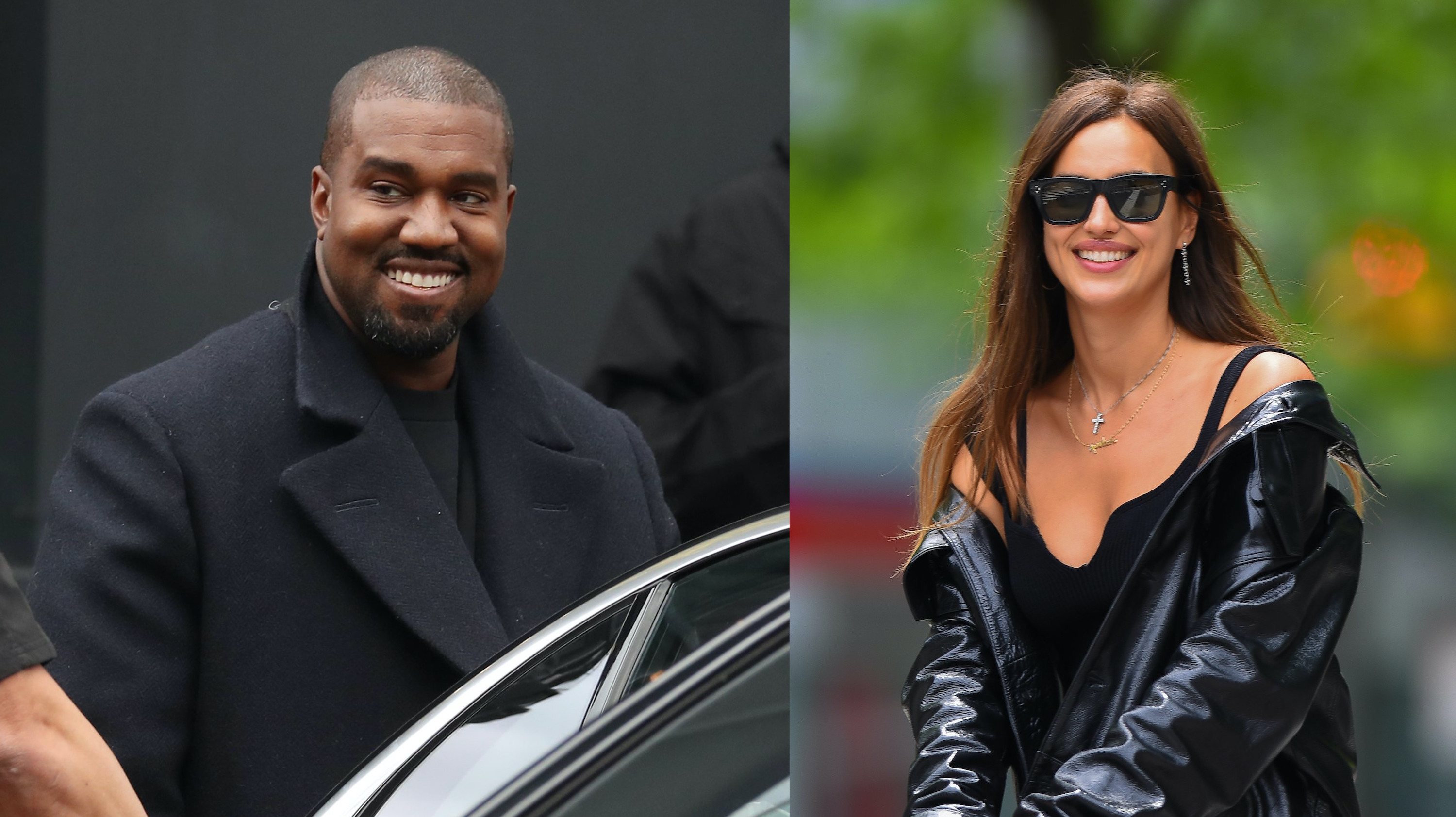 Kanye West e Irina Shayk foram celebrar o aniversário do rapper em França