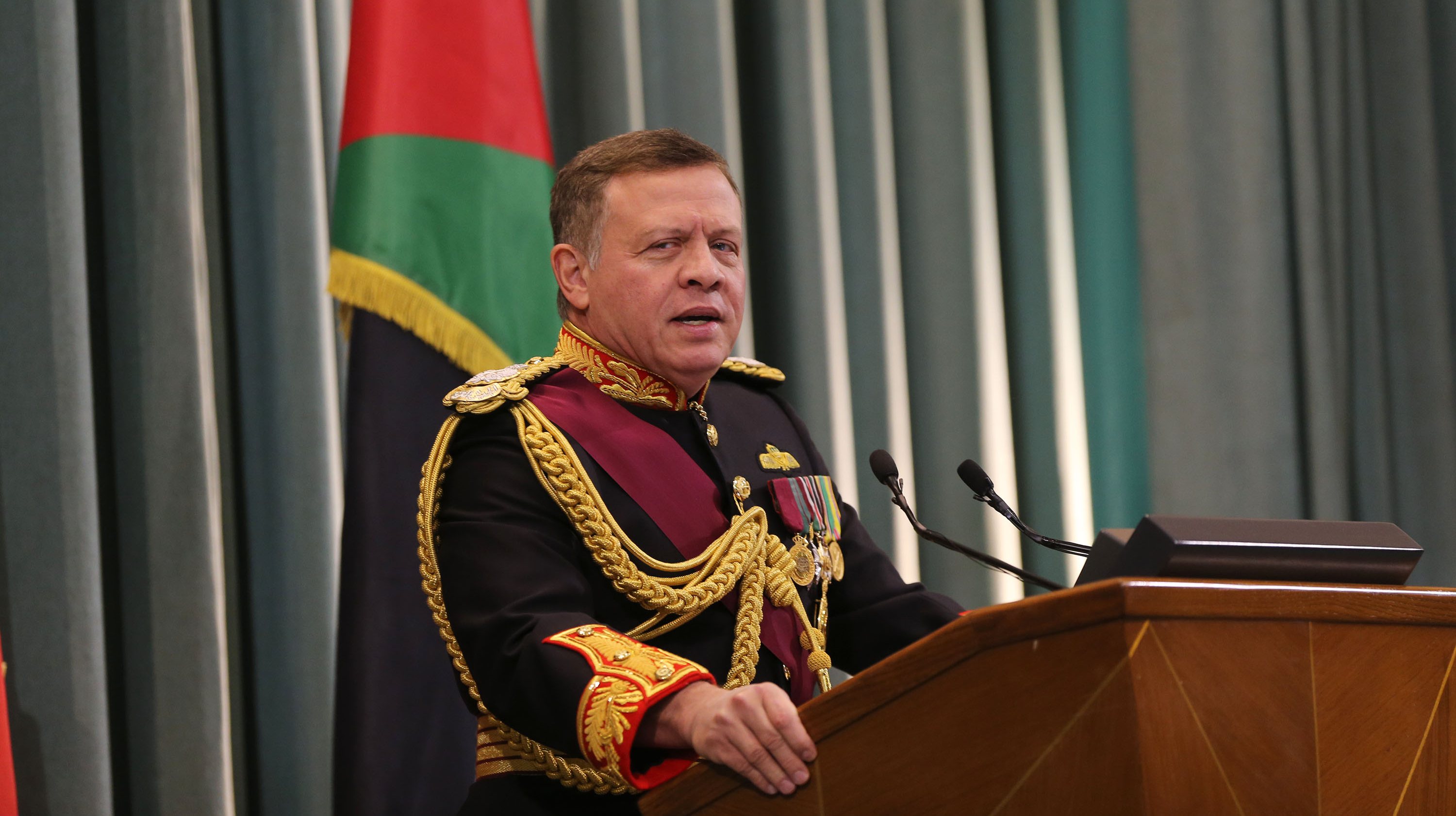JOR: King Abdullah Attends State Opening Of Jordanian Parliament