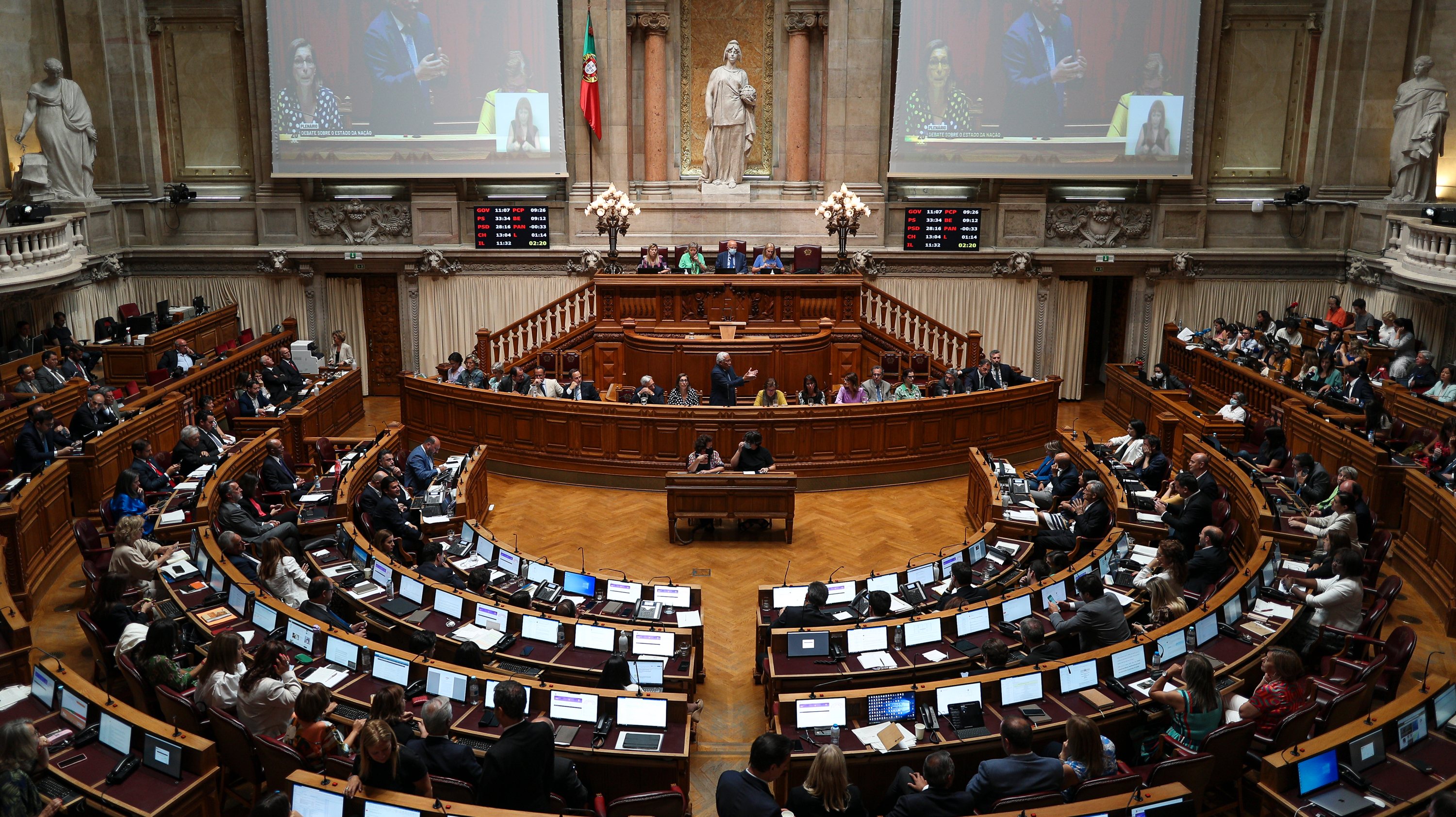 Sessão plenária na Assembleia da República, com a presença do Governo para o debate do estado da Nação. Lisboa, 20 de Julho de 2022. FILIPE AMORIM/OBSERVADOR