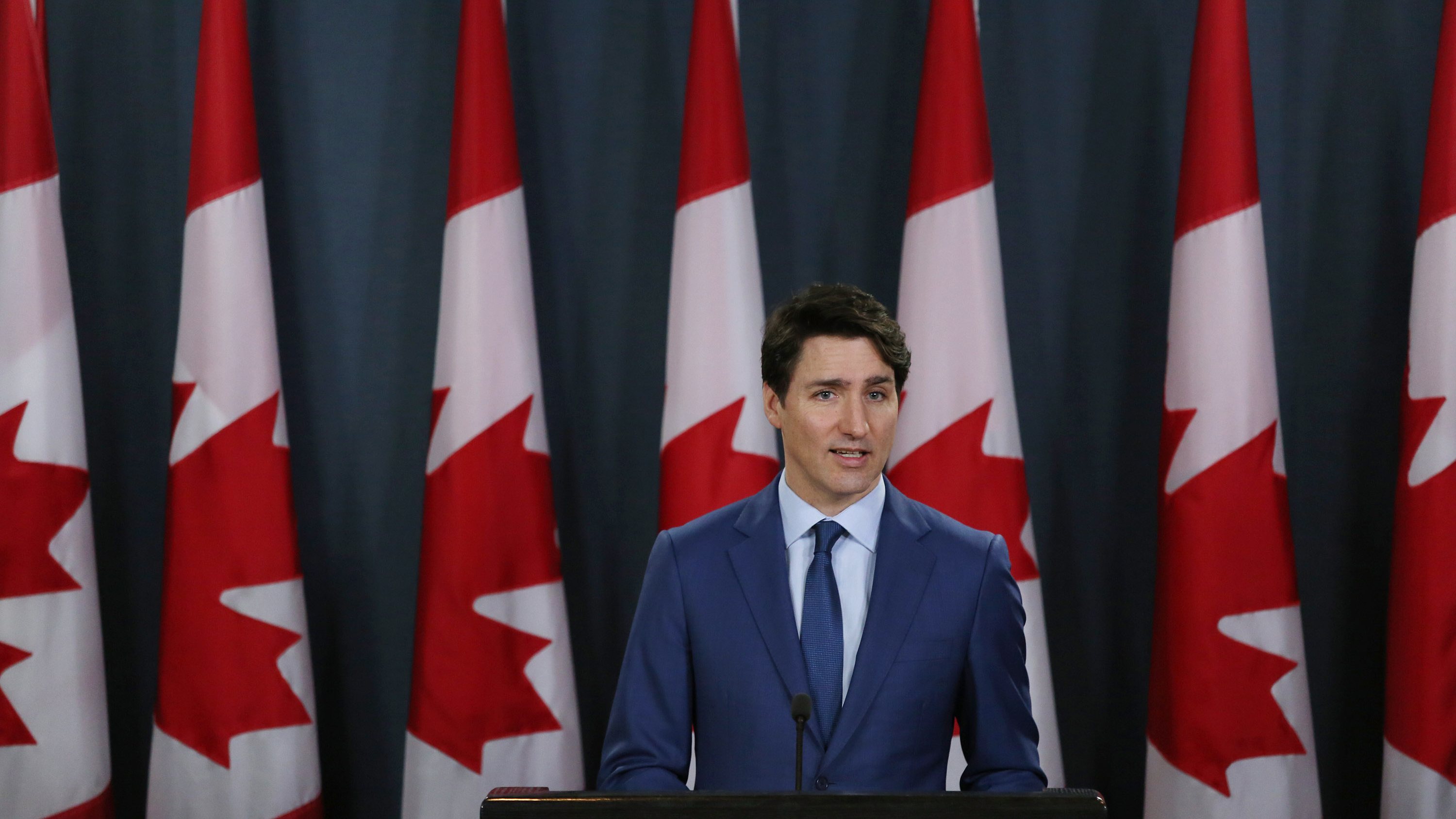 Canadian Prime Minister Justin Trudeau Holds Press Conference To Address Corruption Scandal