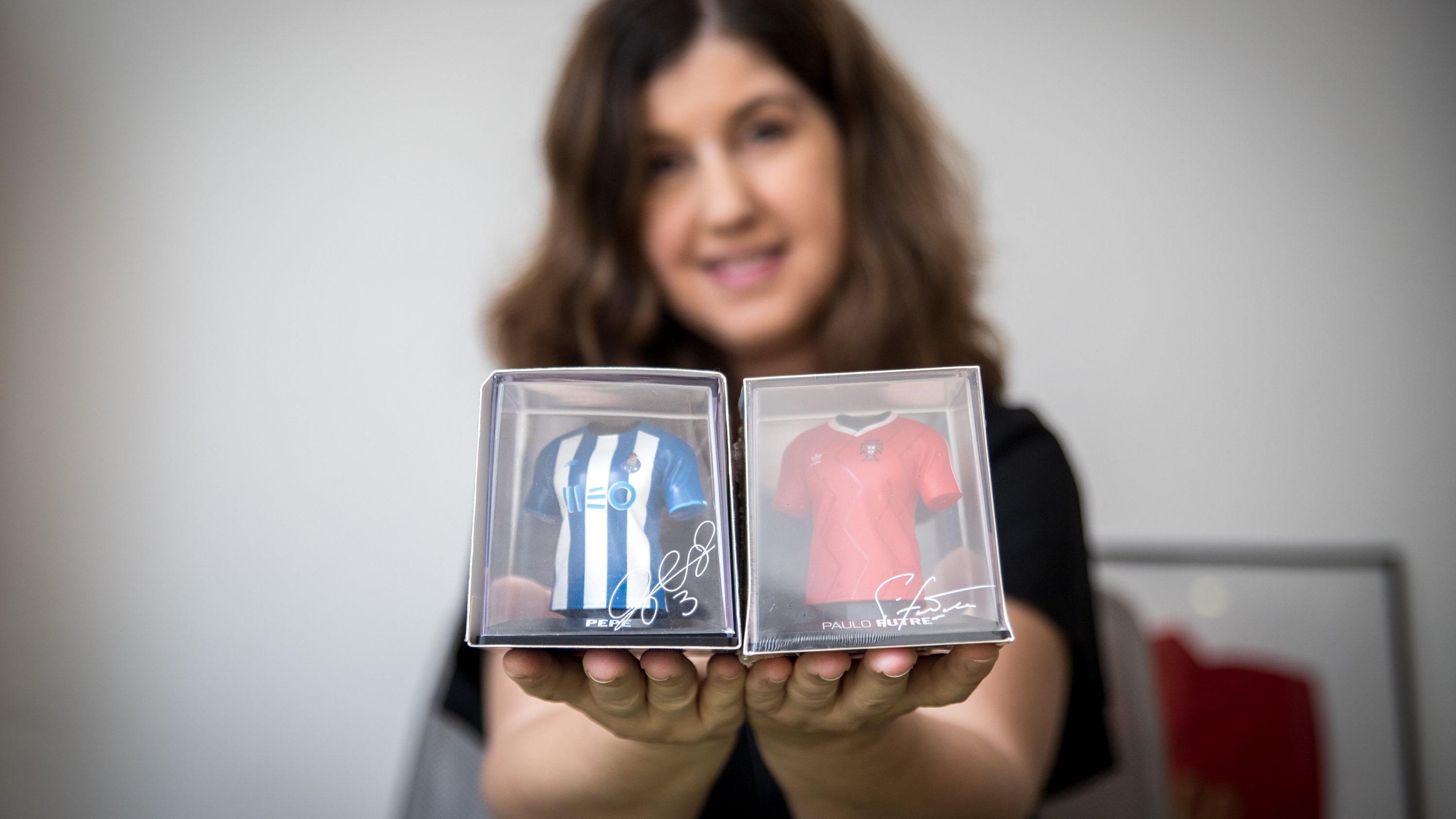 Entrevista aos criadores de uma startup chamada Be Splink, que através de tecnologia de realidade aumentada, fabricam peças únicas de coleção de jogadores de futebol. 7 de Julho de 2022, Lisboa TOMÁS SILVA/OBSERVADOR