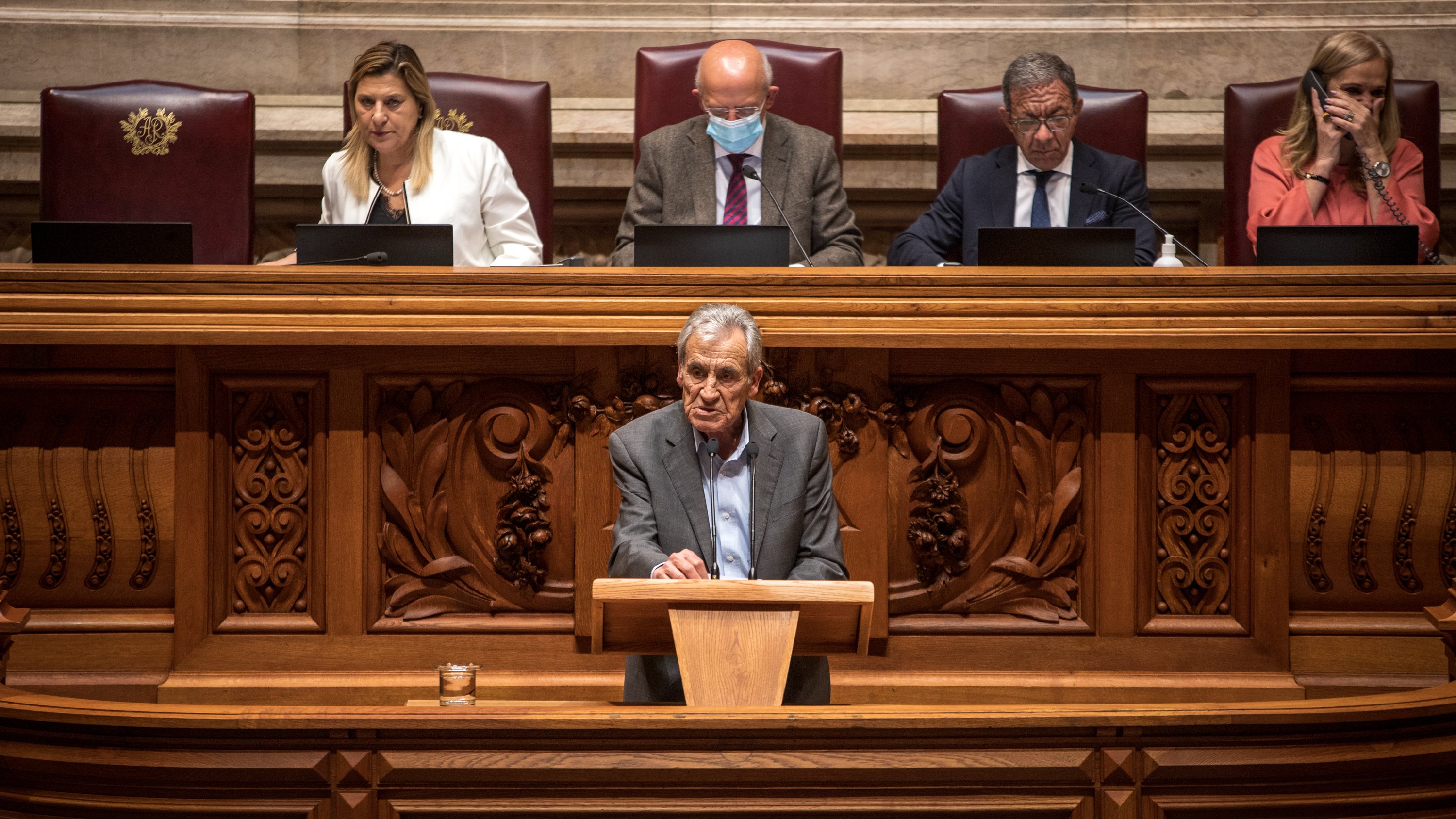Segundo dia de debate e votação do Orçamento do Estado (OE) para 2022, na Assembleia da República. Jerónimo de Sousa, líder do Partido Comunista (PCP) Lisboa, 29 de Abril de 2022 TOMÁS SILVA/OBSERVADOR