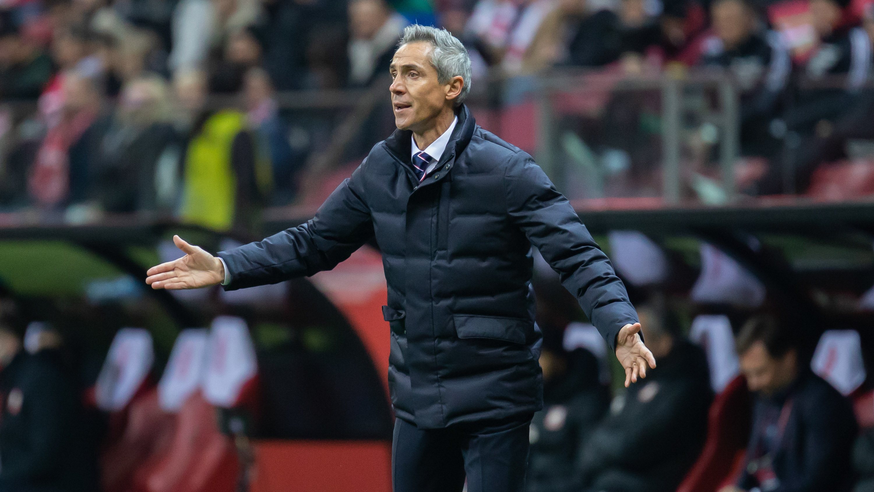 Paulo Sousa coach of Poland seen in action during the FIFA