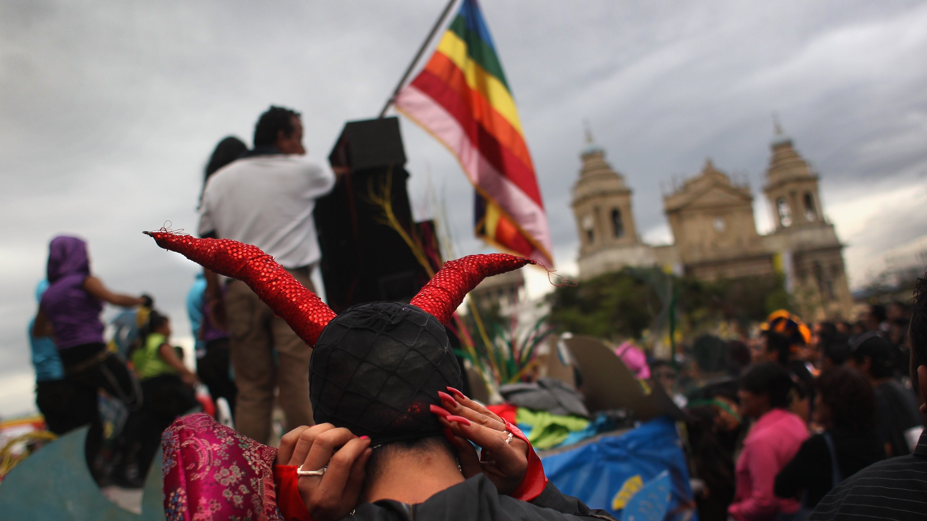 Marcha pelos direitos LGBT no Guatemala, em junho de 2021