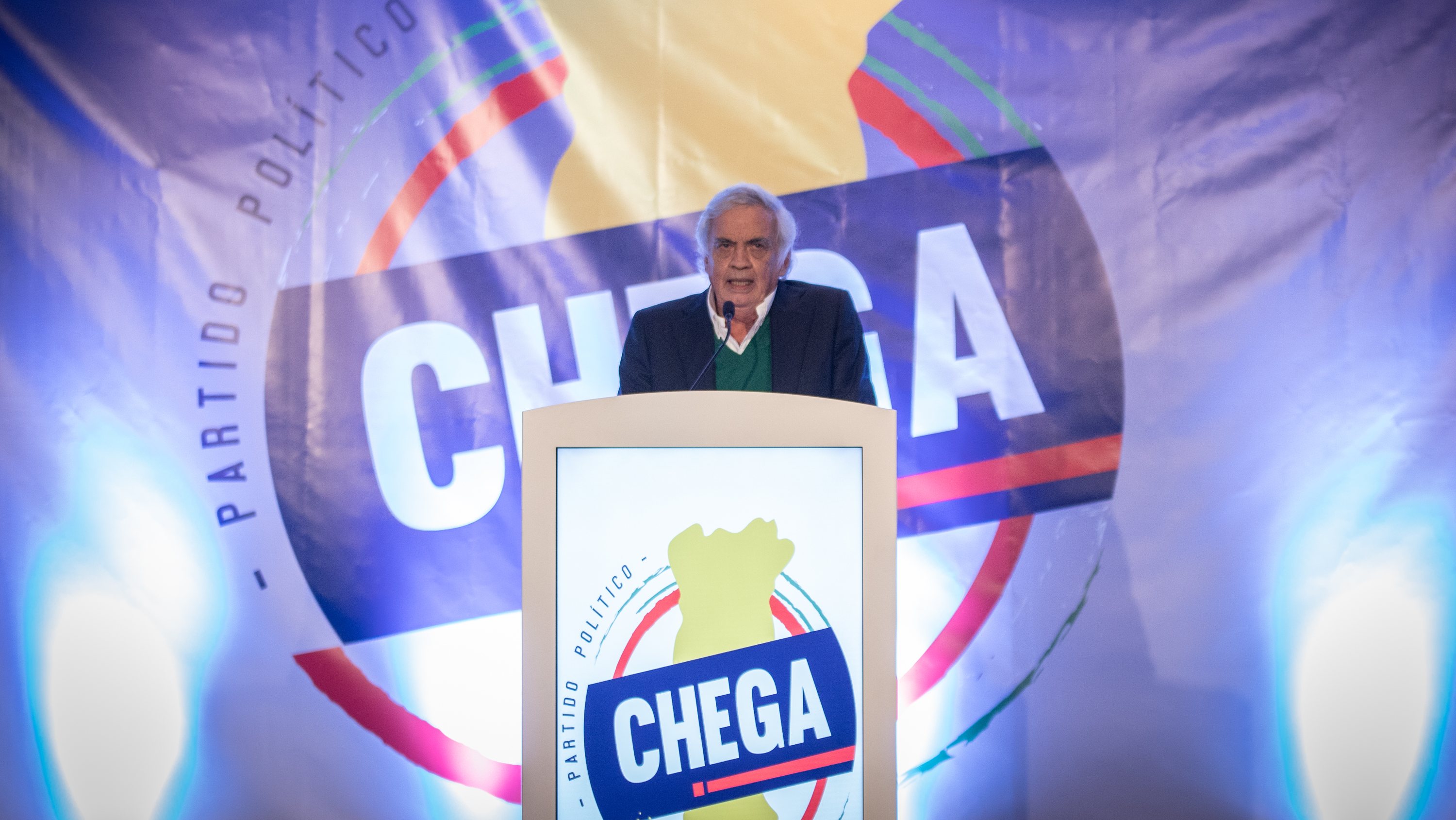 CONGRESSO DO CHEGA: Diogo Pacheco Amorim discursa no 4º Congresso Nacional do Partido. 26 de Novembro de 2021, Viseu TOMÁS SILVA/OBSERVADOR